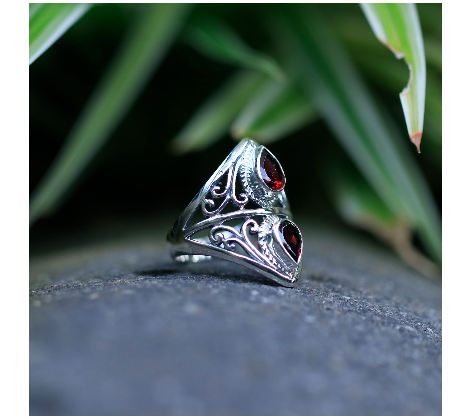 Artisan Crafted Sterling Silver 1.20 cttw Garnet Ring - QVC.com