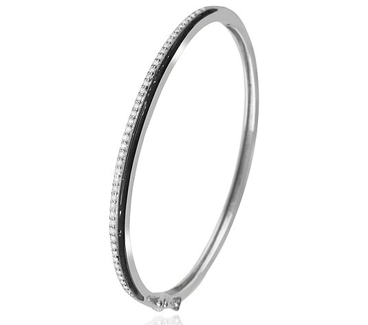 Affinity 0.50 cttw Diamond Black Bracelet, Sterling Silver