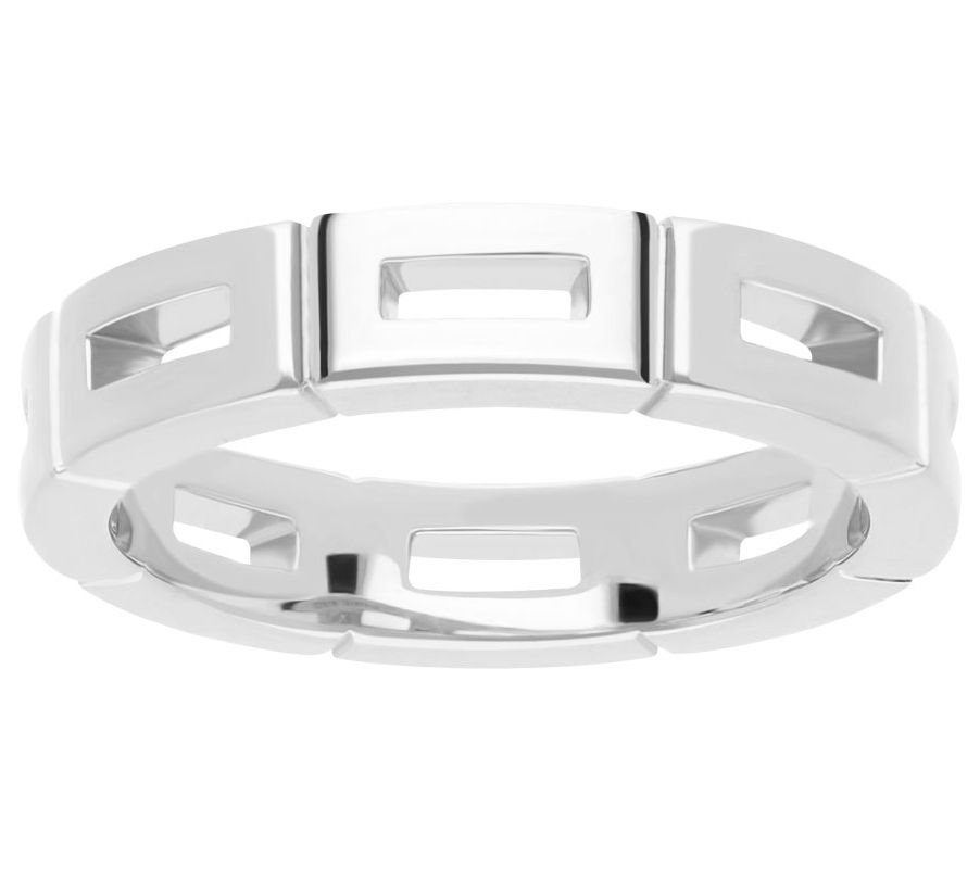 Elyse Ryan Sterling Silver  Modern Link Band Ring