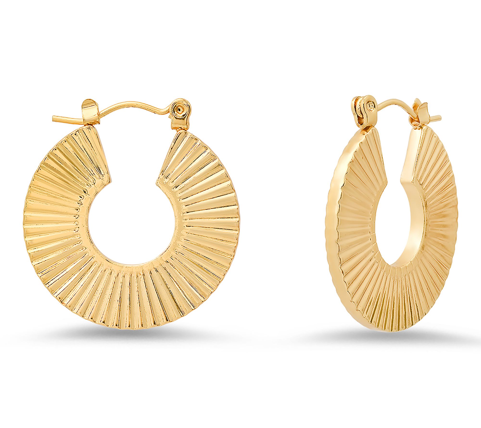 Steel By Design Starburst Hoop Earrings