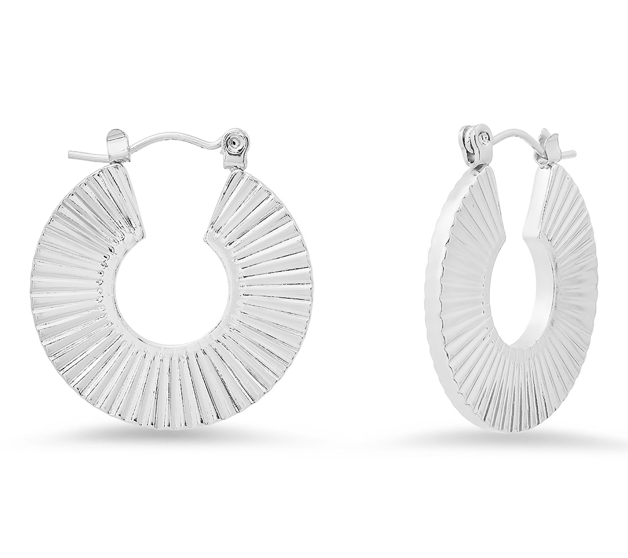 Steel By Design Starburst Hoop Earrings