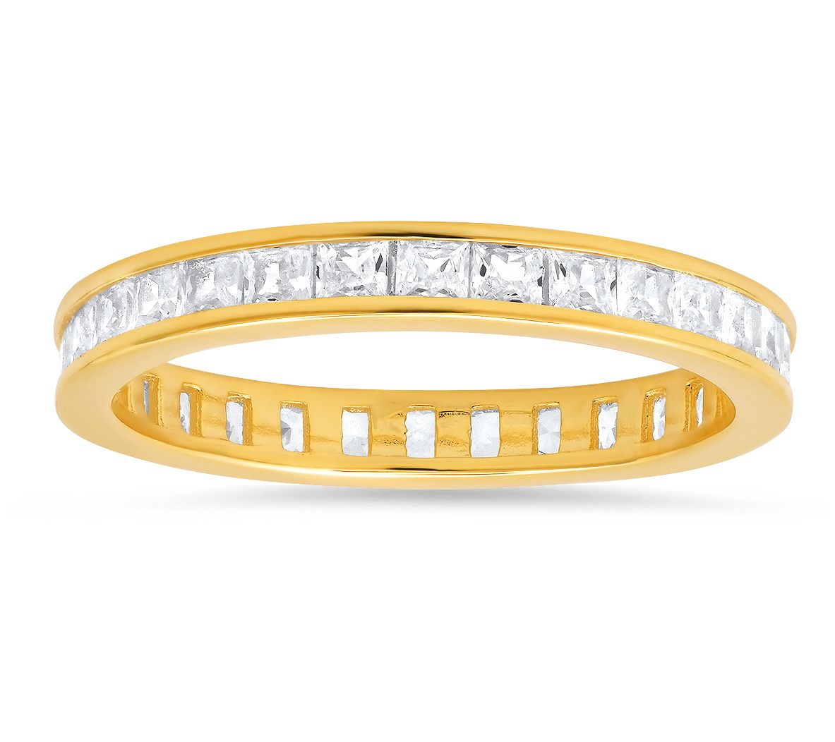 Diamonique 1.25  cttw Princess Cut Eternity Ring, Sterling