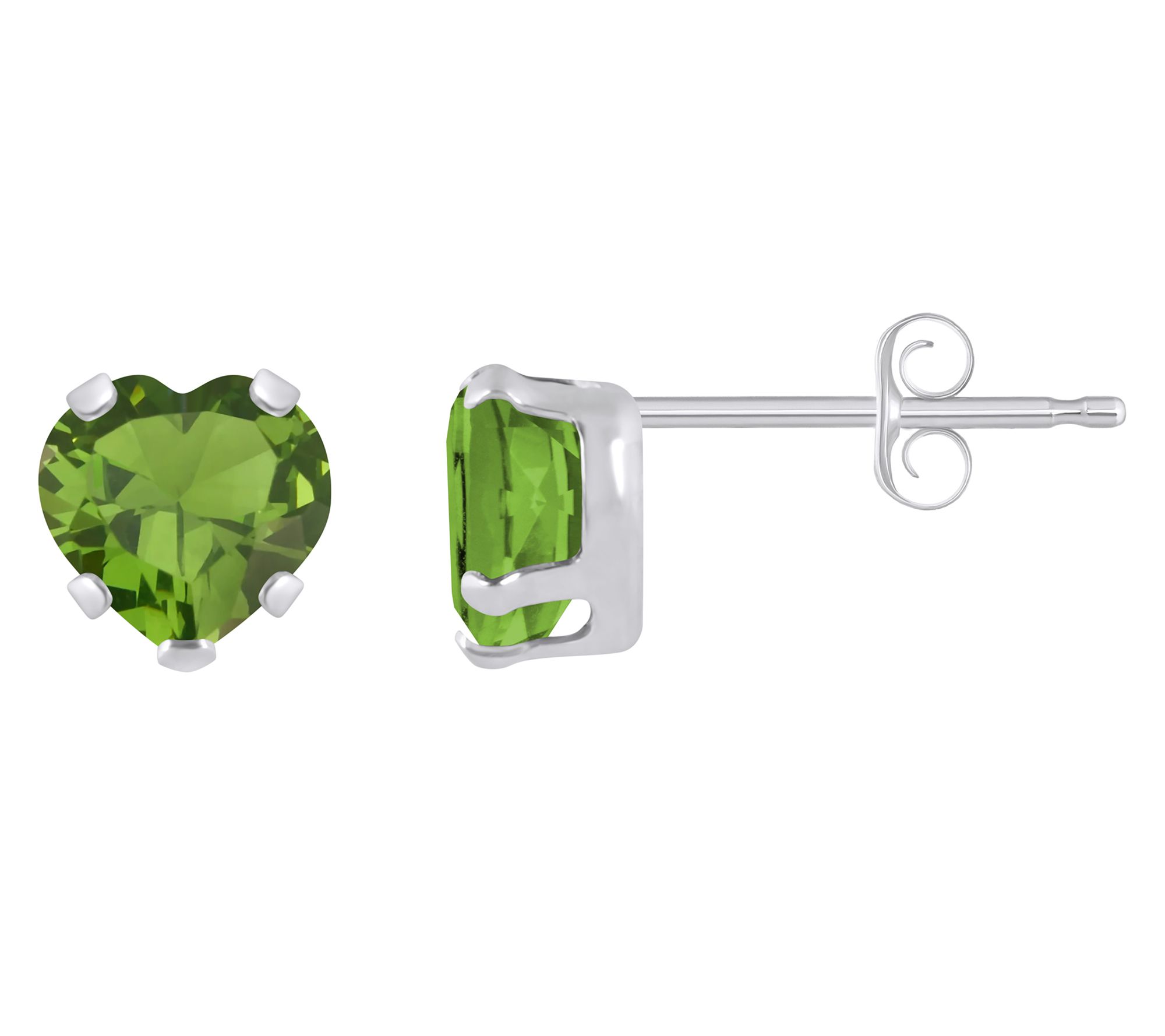 Affinity Gems Heart Gemstone Stud Earrings, 10KWhite Gold