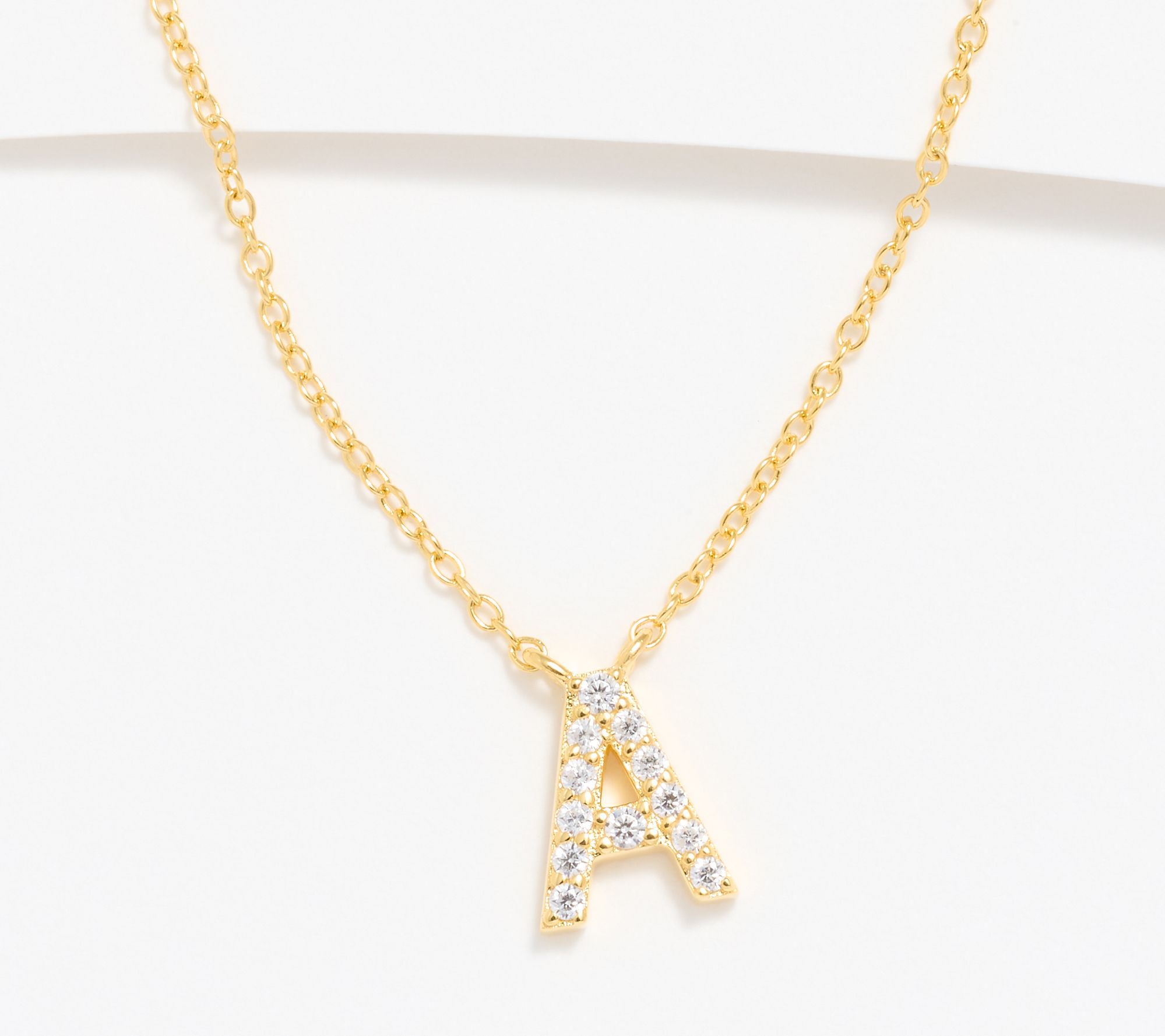 "As Is" Diamonique x Kathy Levine A to Z Initial Necklace, 14K