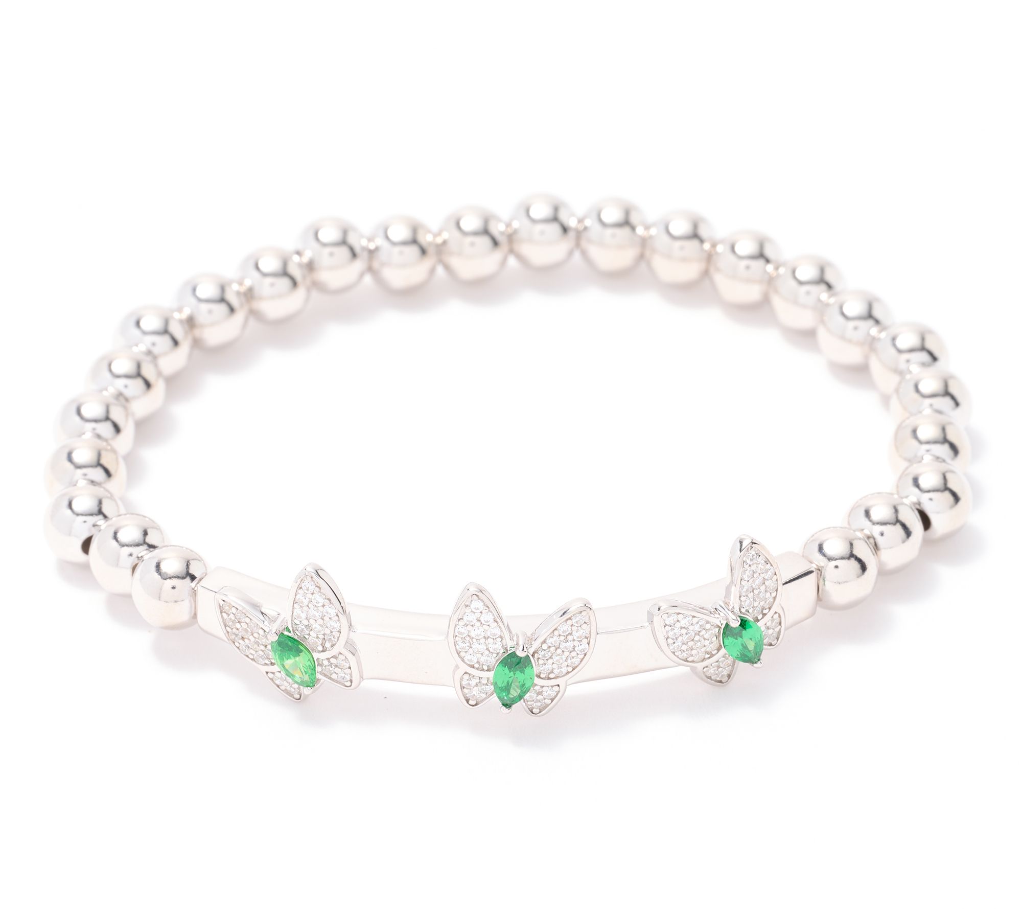 Diamonique x Kathy Levine Flutter By Stretch Bracelet, Sterl