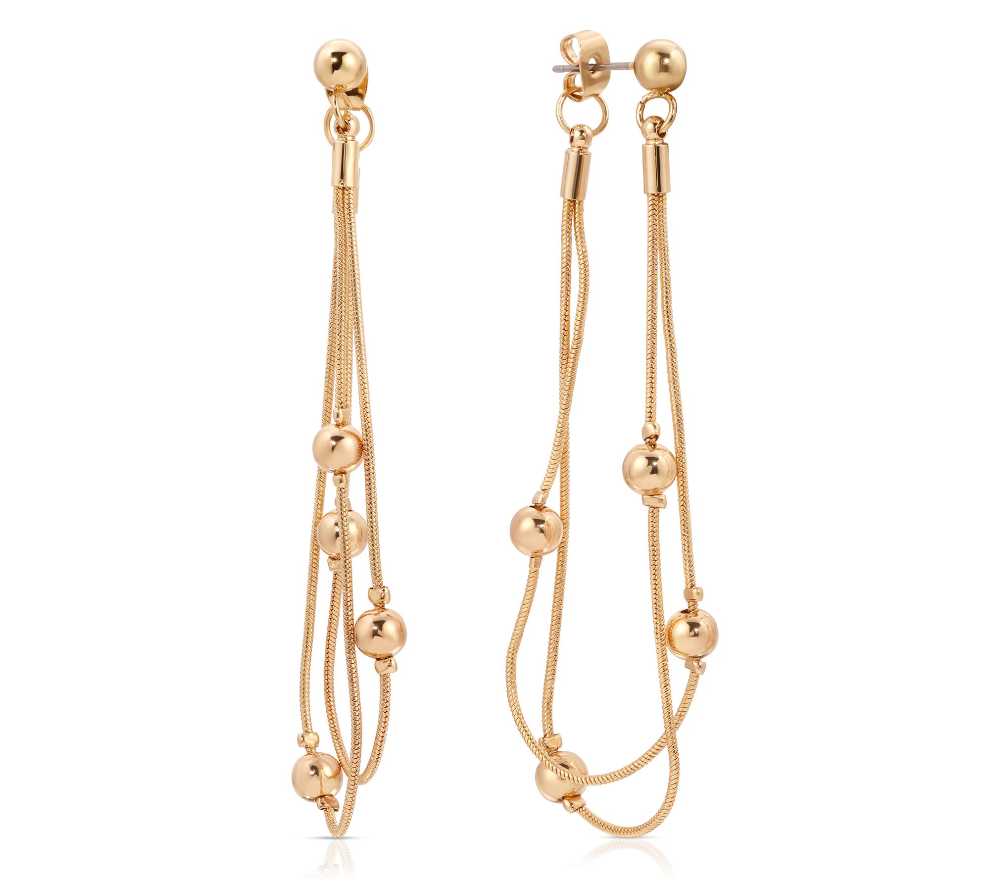 Ettika Bubble Snake Chain Earrings