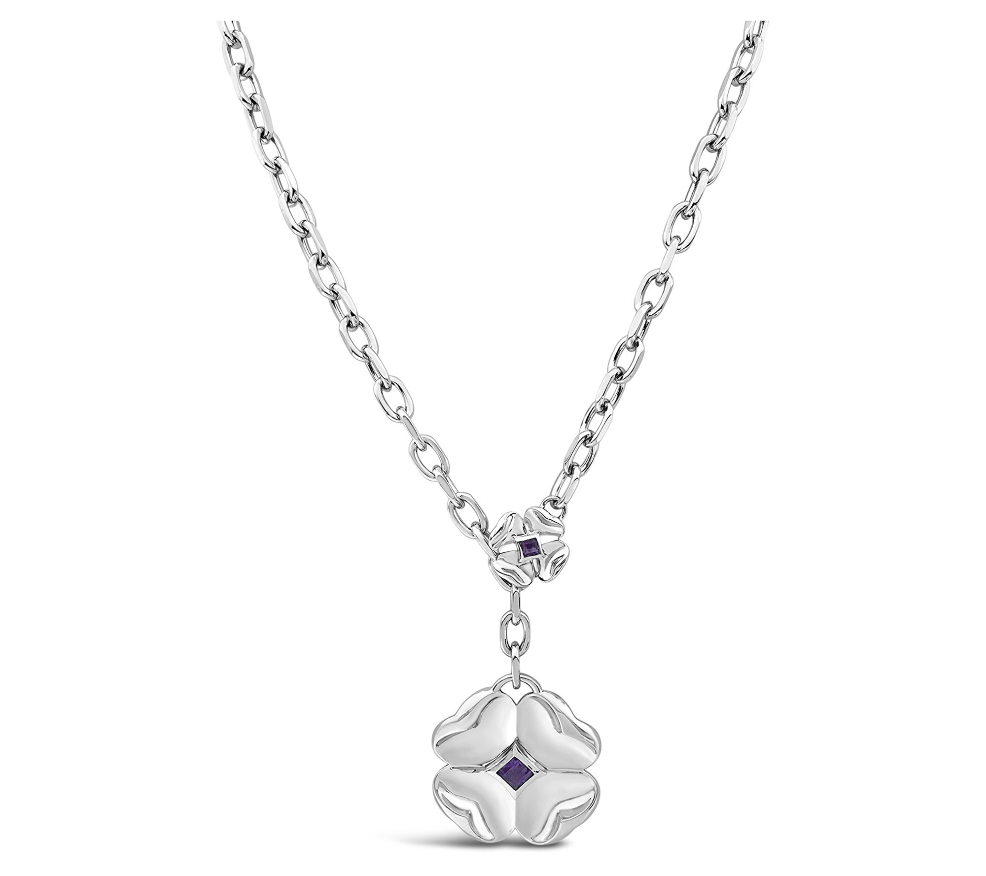 Margo Manhattan Sterling Silver Amethyst Cleo Necklace