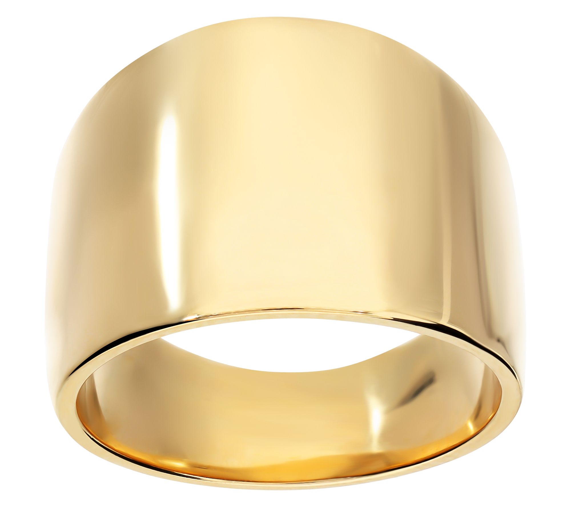 Bronzo Italia Polished Band Ring, 18K Gold Plated