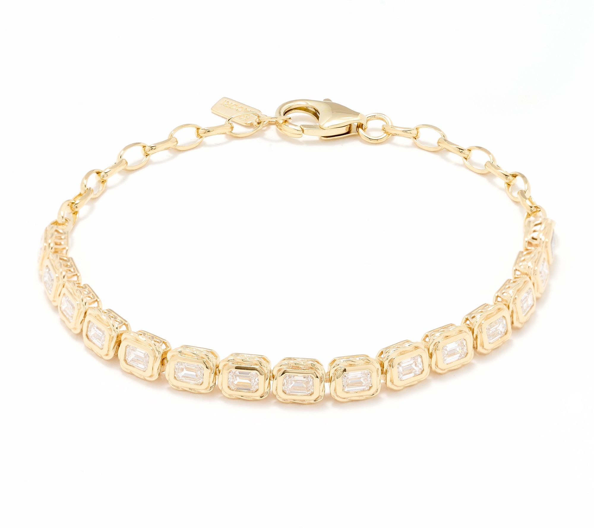 XO TACORI Lab Grown Diamond 2.25 cttw Emerald Bracelet, 14K