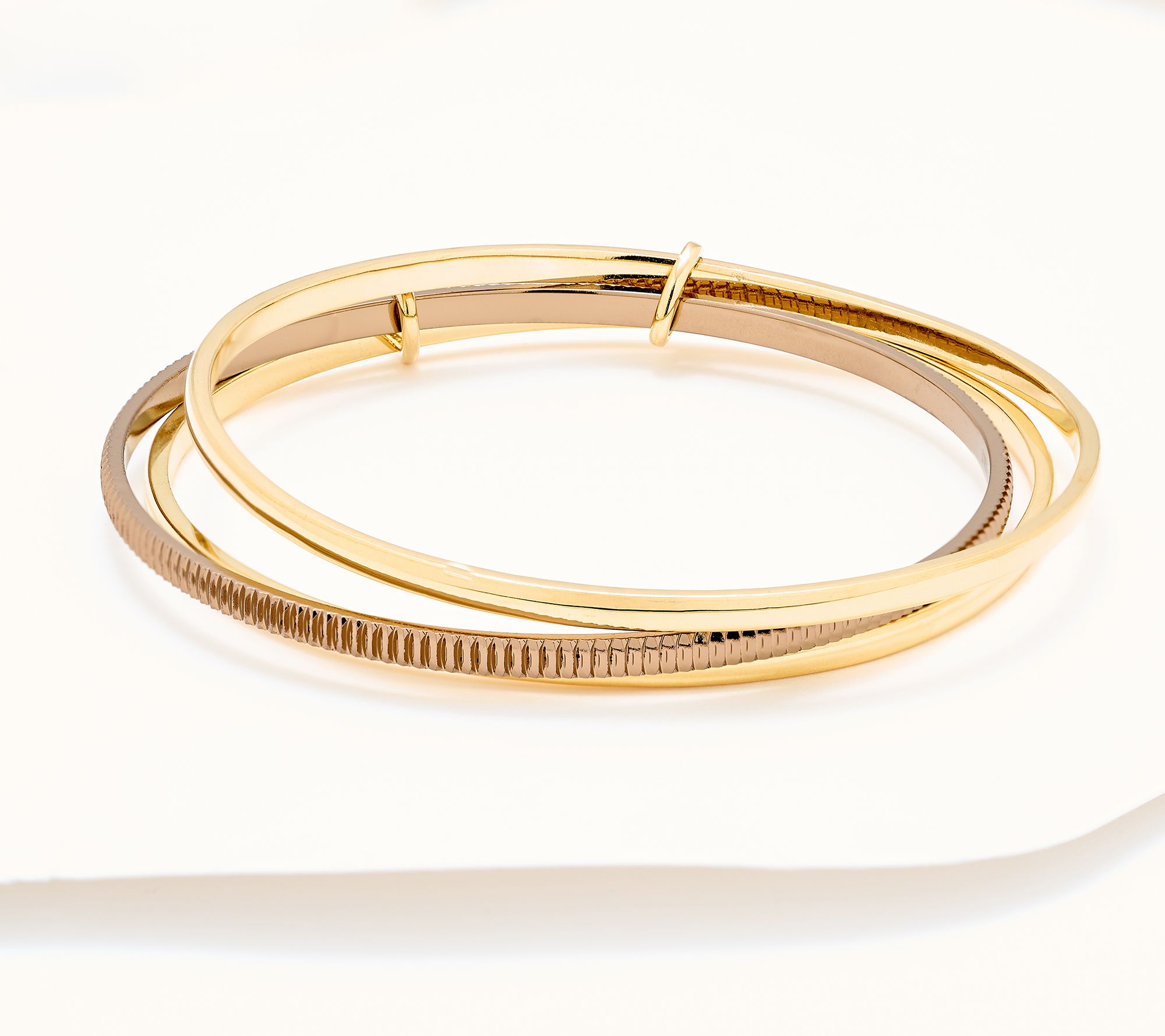 David Markstein Bronze Luxe Interlocking Triple Bangle