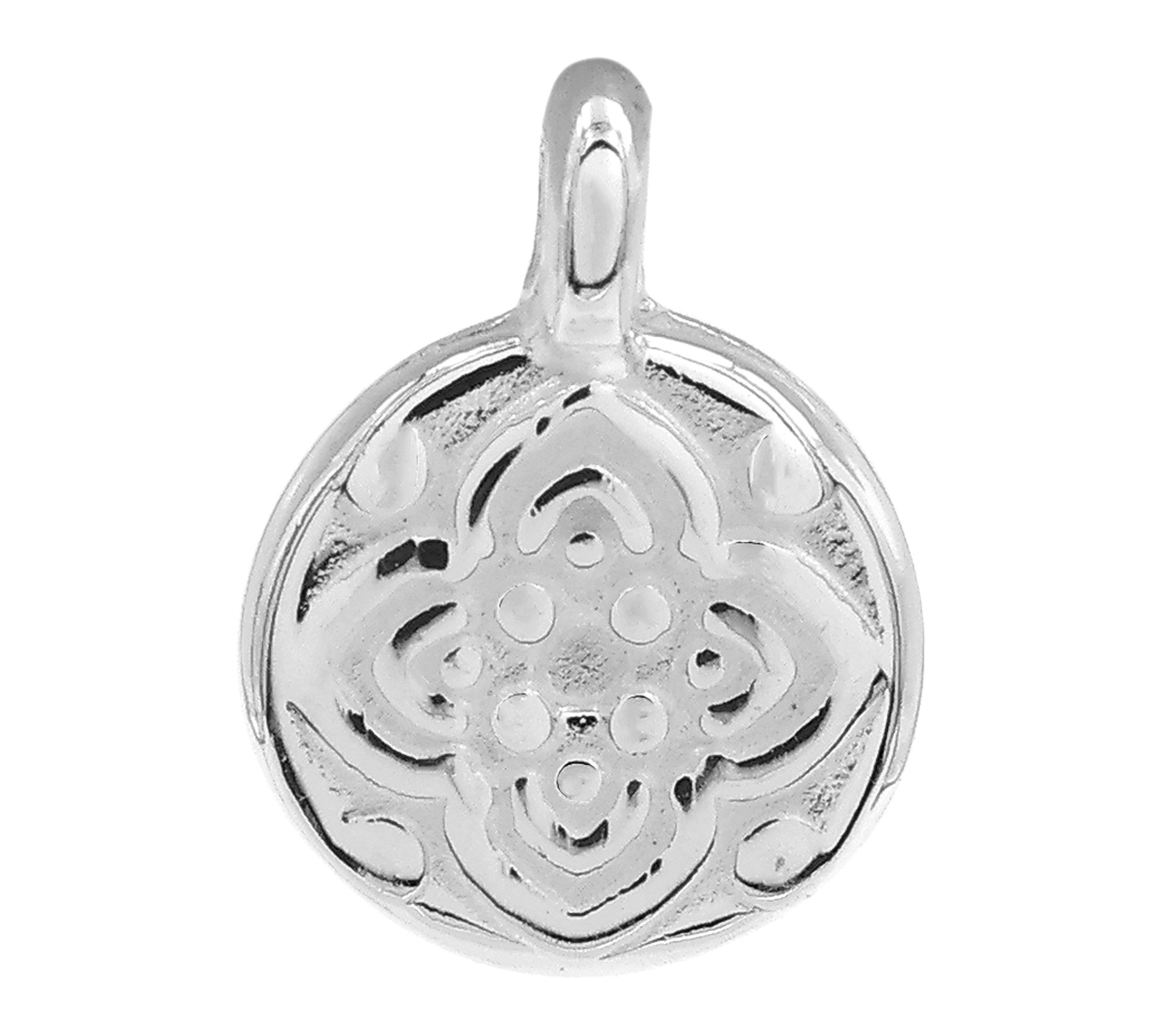 Artisan Crafted Textured Pendant, Sterling Silver