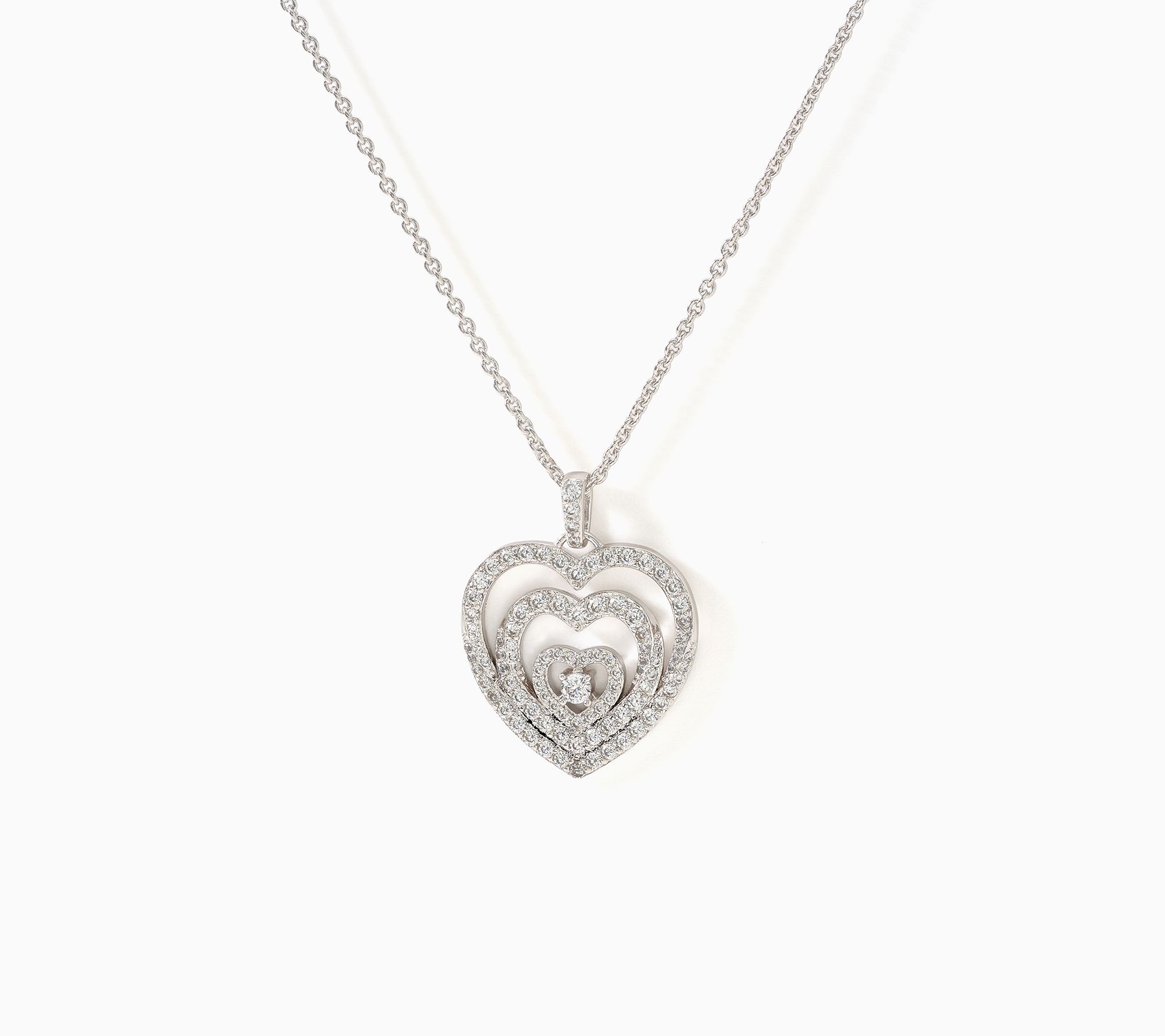 Diamonique x Kathy Levine Heart Echo Necklace, Bronze