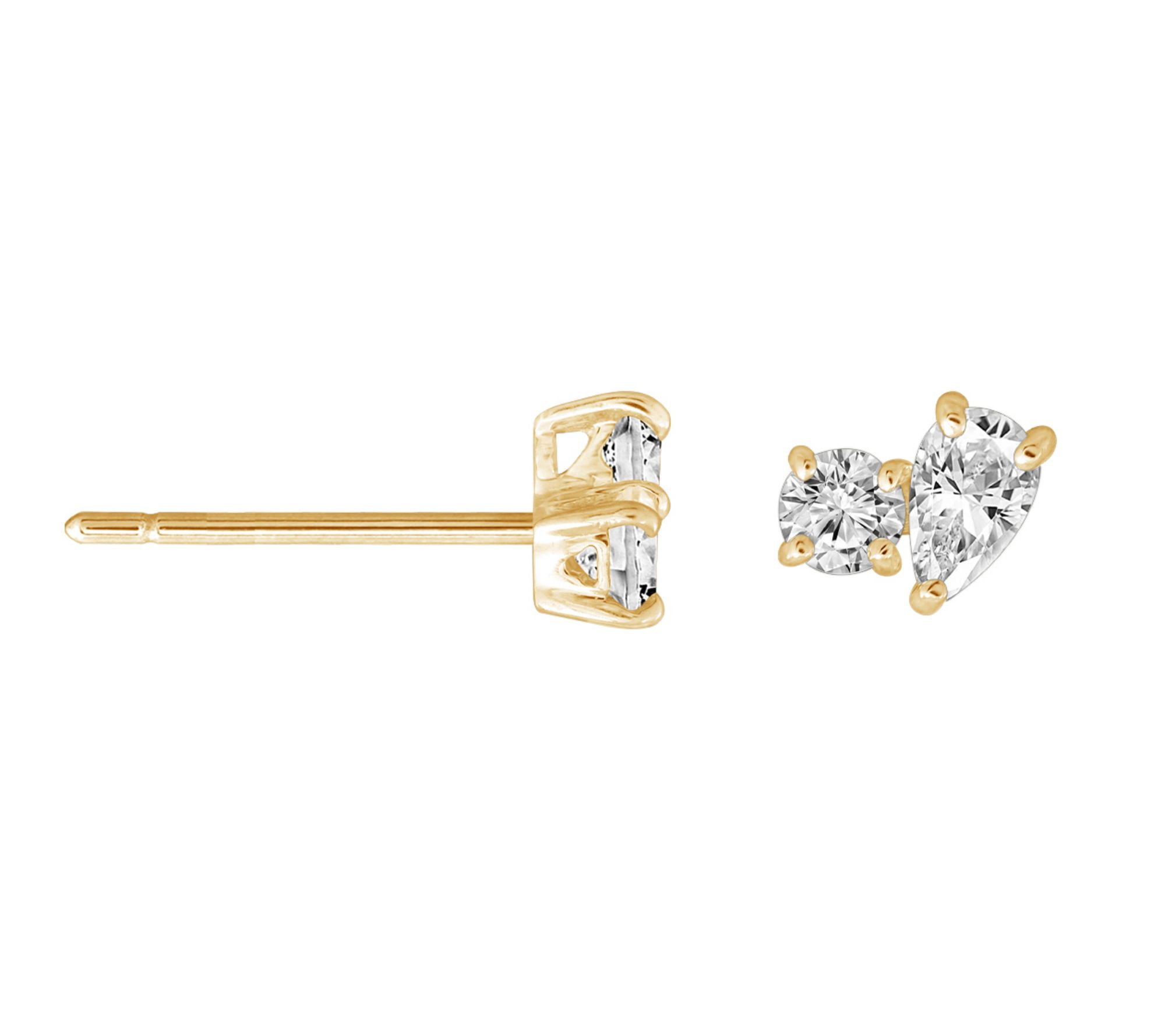 Fire Light0.70 cttw  Lab Grown Diamond Earrings, 14K Plated
