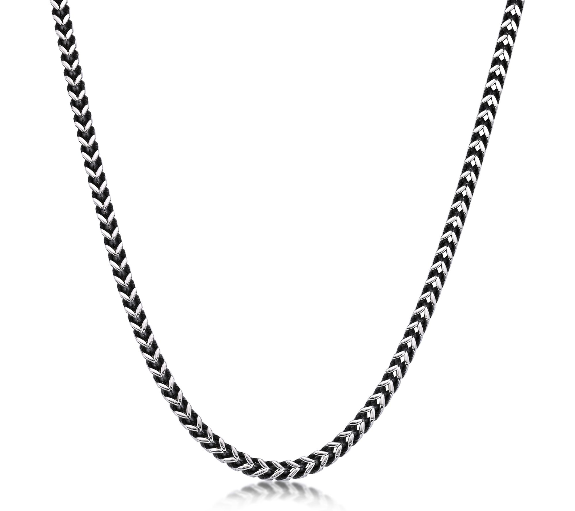 LYNX Men's 4MM Stainless Steel Foxtail Chain Necklace