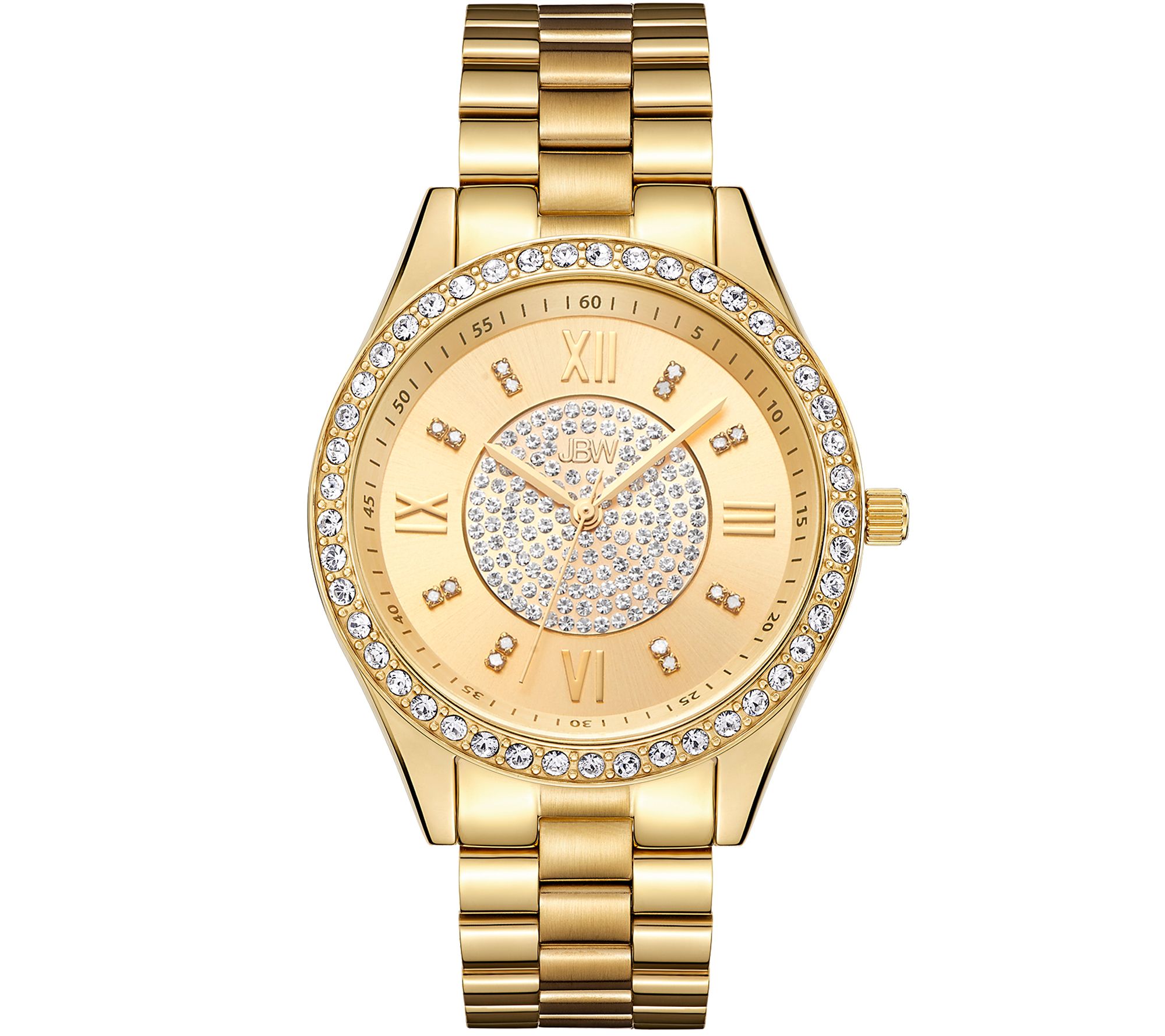 JBW Mondrian Women's Diamond 18K Gold P lated Watch - QVC.com