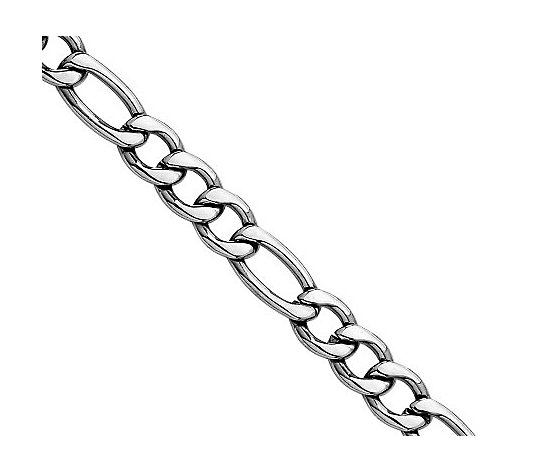 Stainless Steel 9.3mm 24" Figaro Chain Necklace