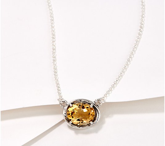 Or Paz Sterling Silver Organic Gemstone Necklace