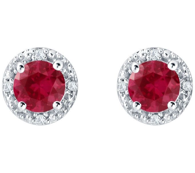 Sterling Silver 5mm Round Simulated GemstoneEarrings