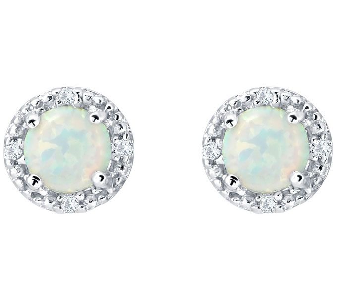 Sterling Silver 5mm Round Simulated GemstoneEarrings