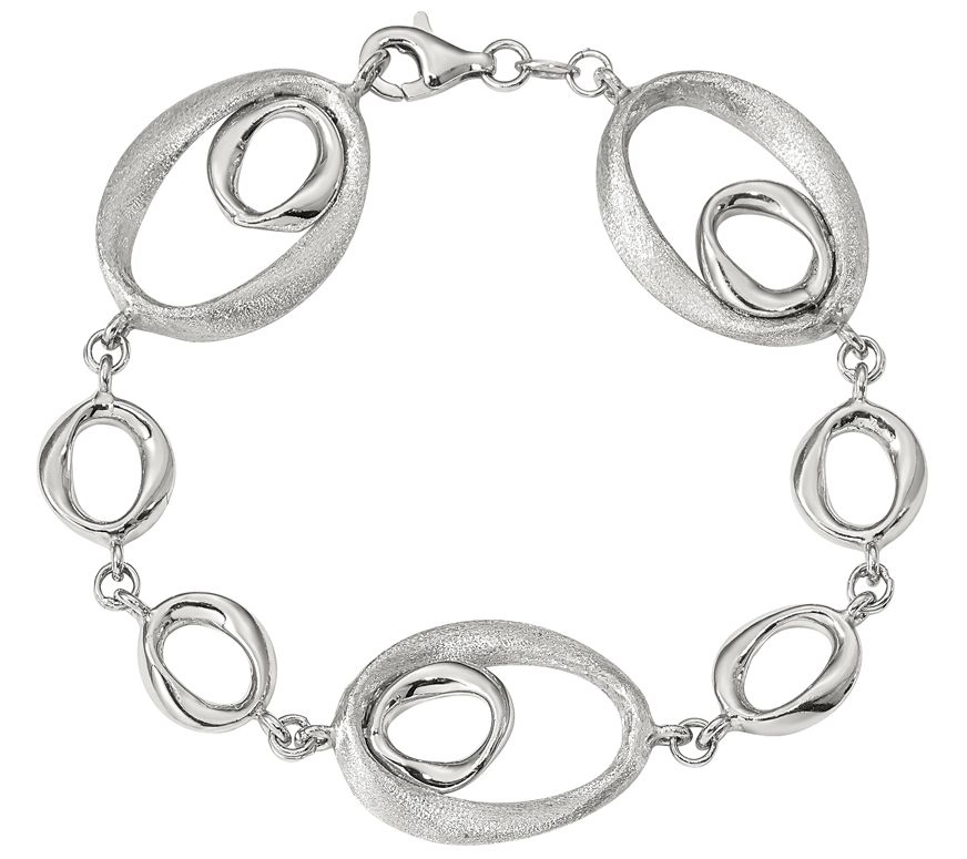 Italian Silver 71/2" Oval Link Bracelet, 13.0g