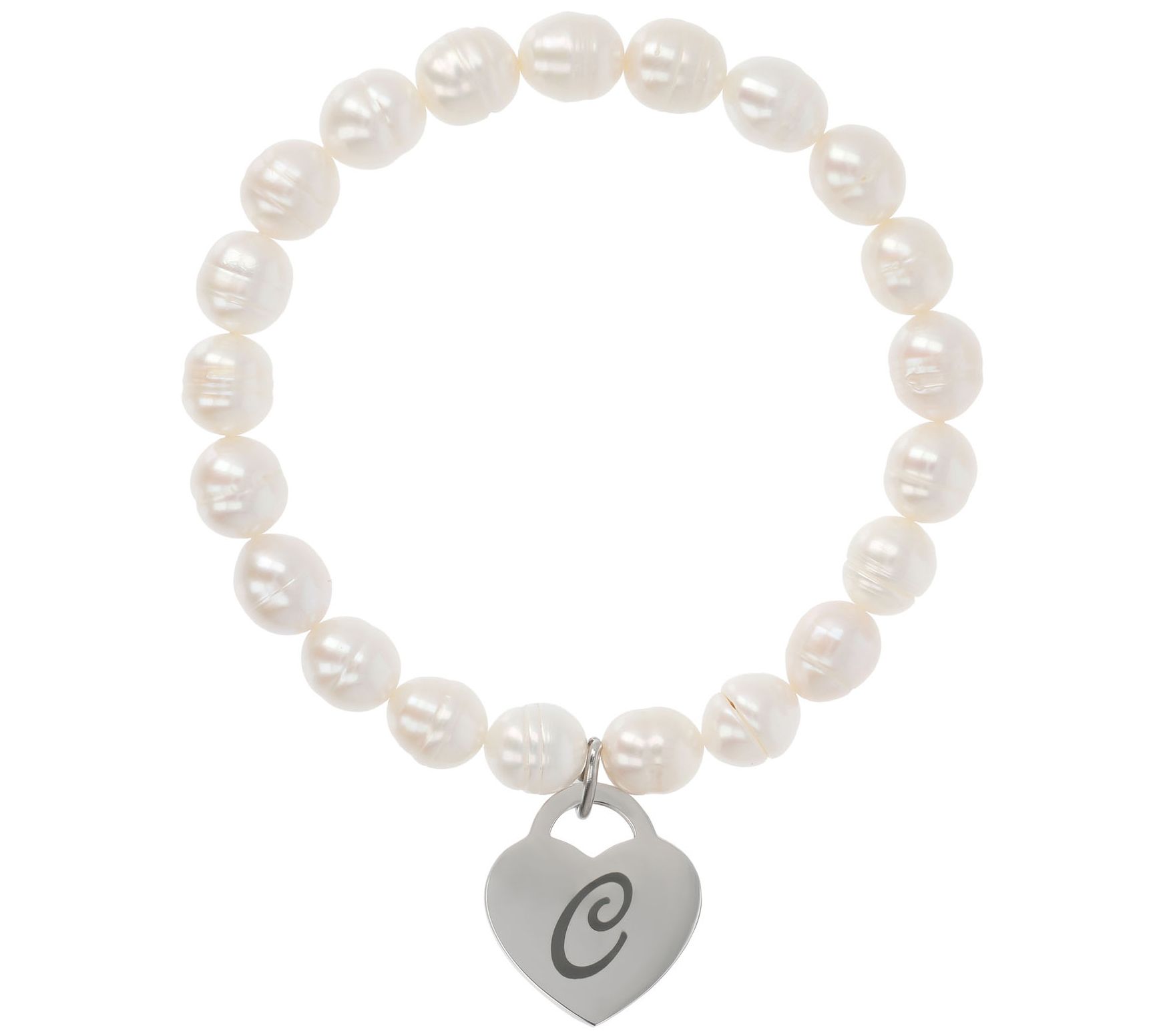 Honora Cultured Pearl White Initial Bracelet