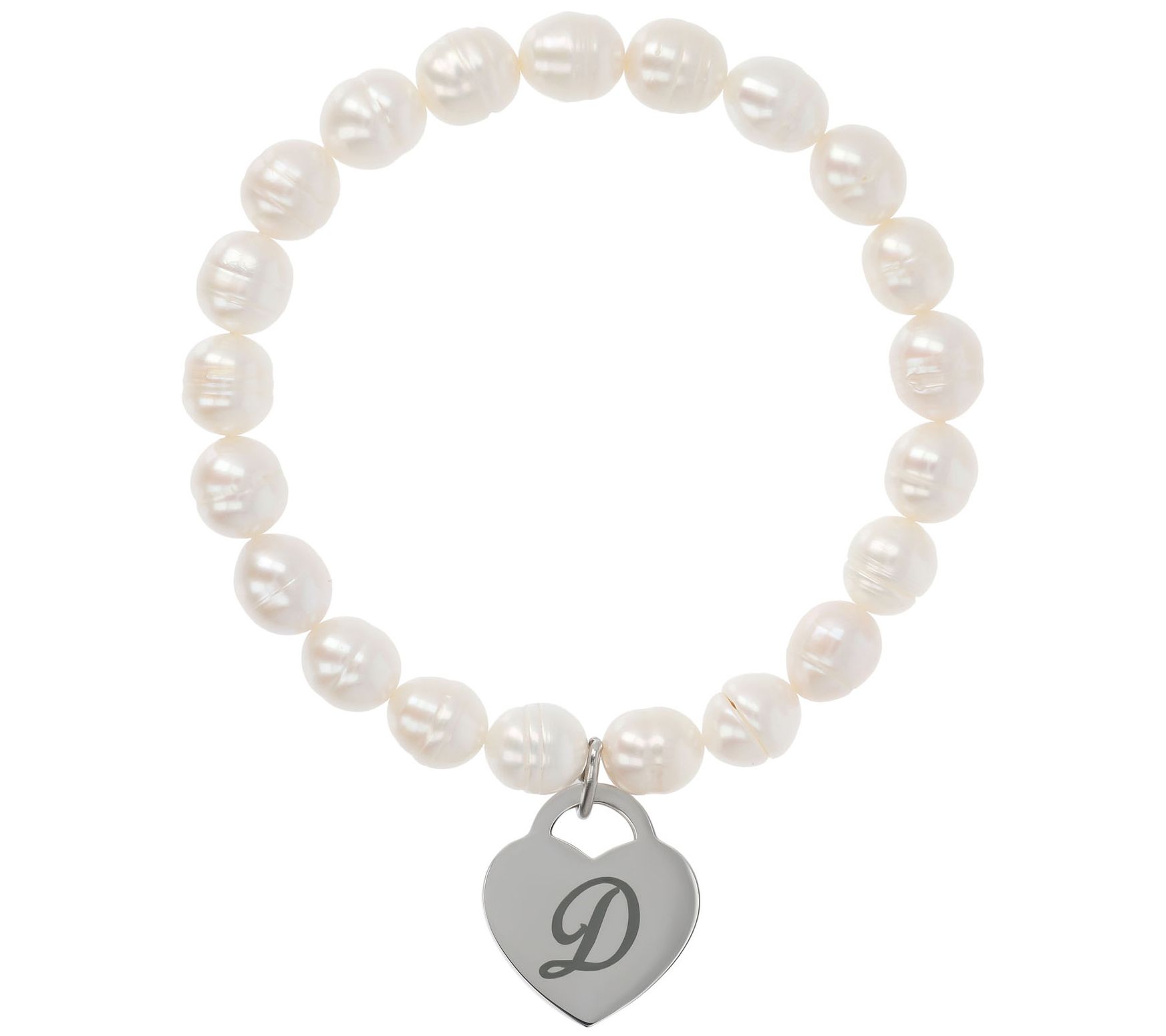 Honora Cultured Pearl White Initial Bracelet