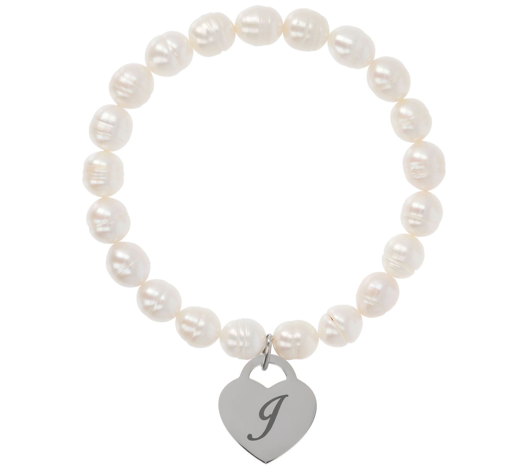 Honora Cultured Pearl White Initial Bracelet