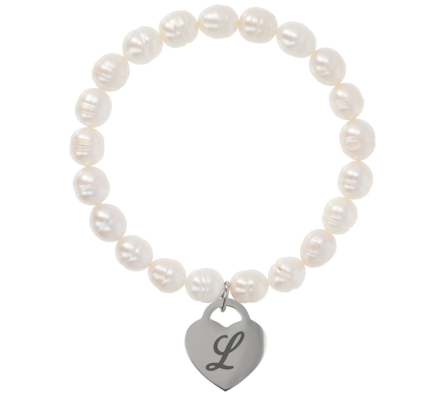 Honora Cultured Pearl White Initial Bracelet