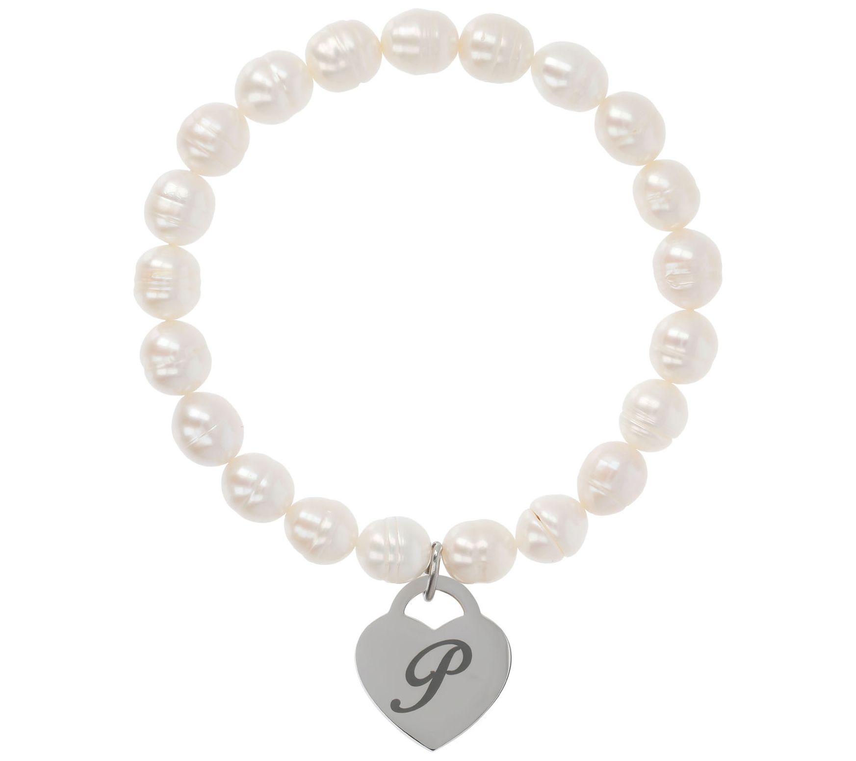 Honora Cultured Pearl White Initial Bracelet