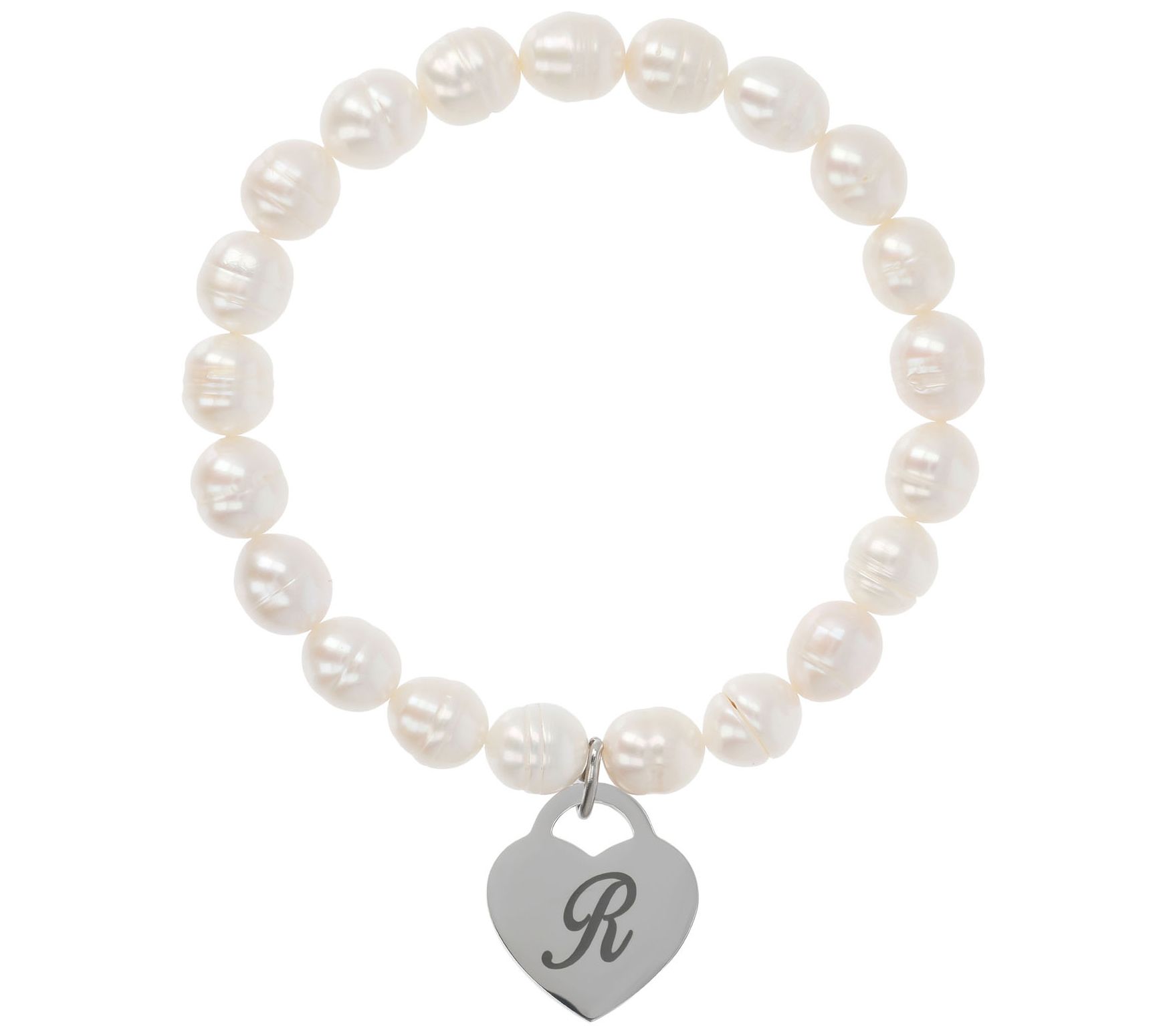 Honora Cultured Pearl White Initial Bracelet