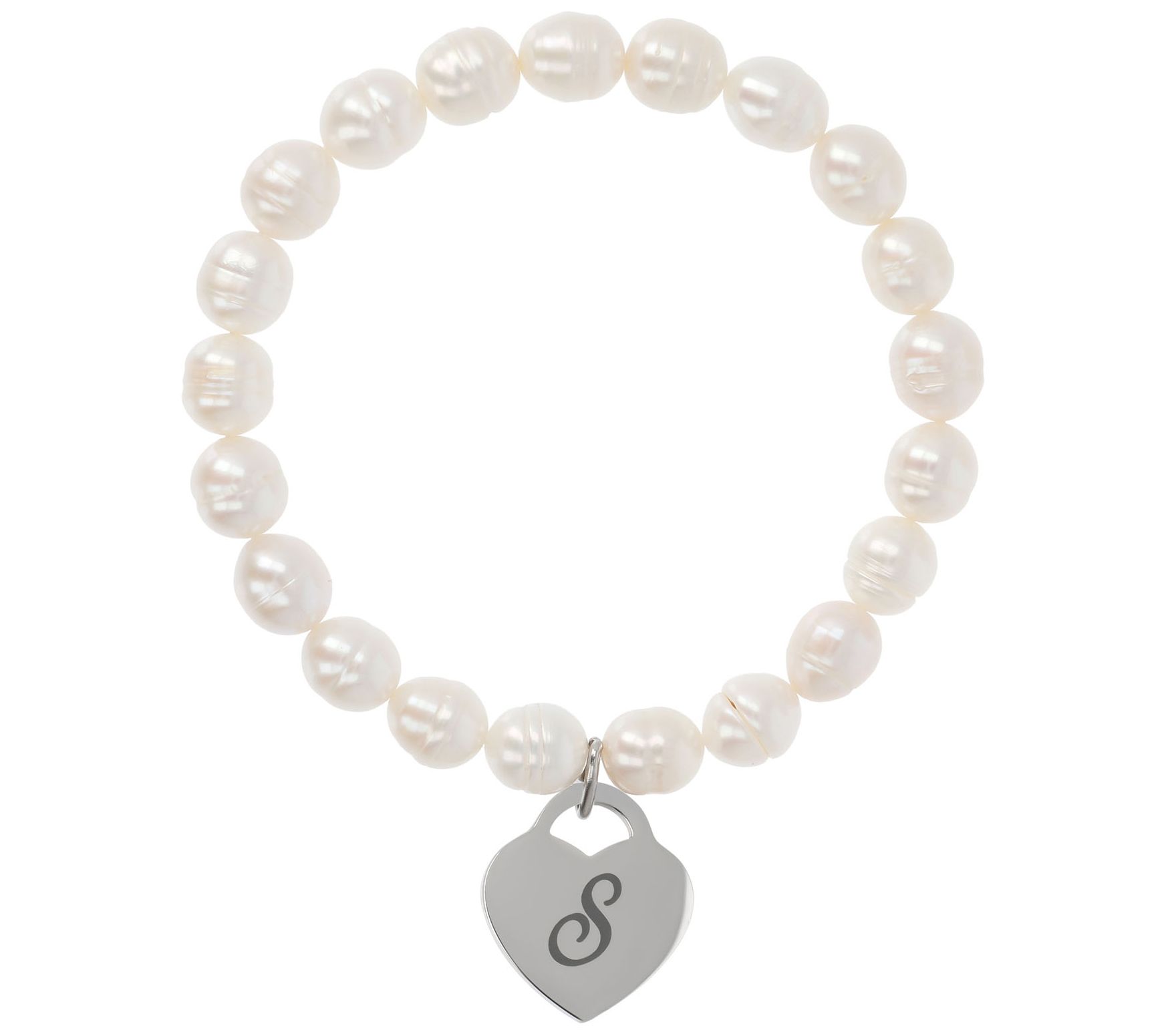 Honora Cultured Pearl White Initial Bracelet