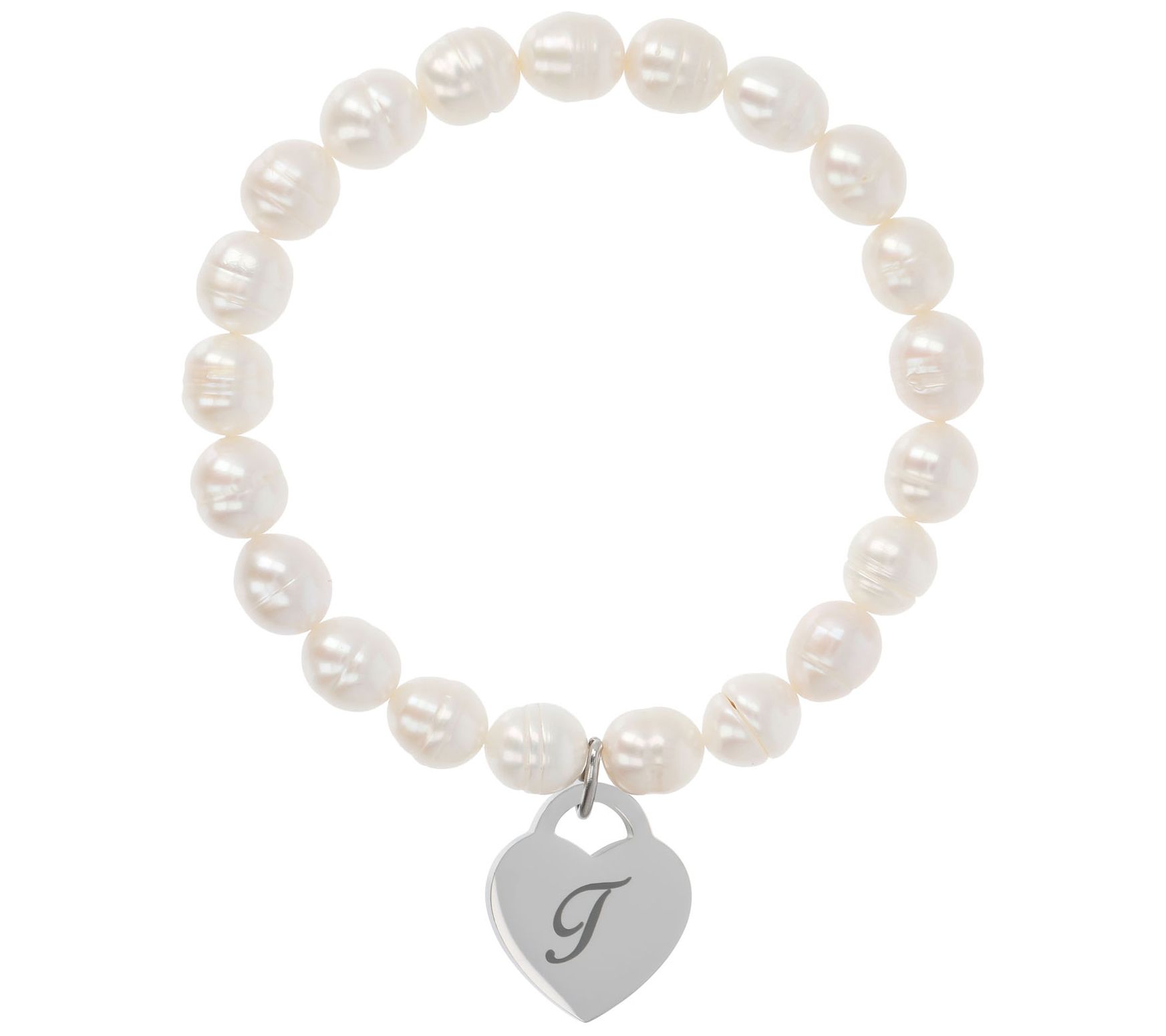 Honora Cultured Pearl White Initial Bracelet