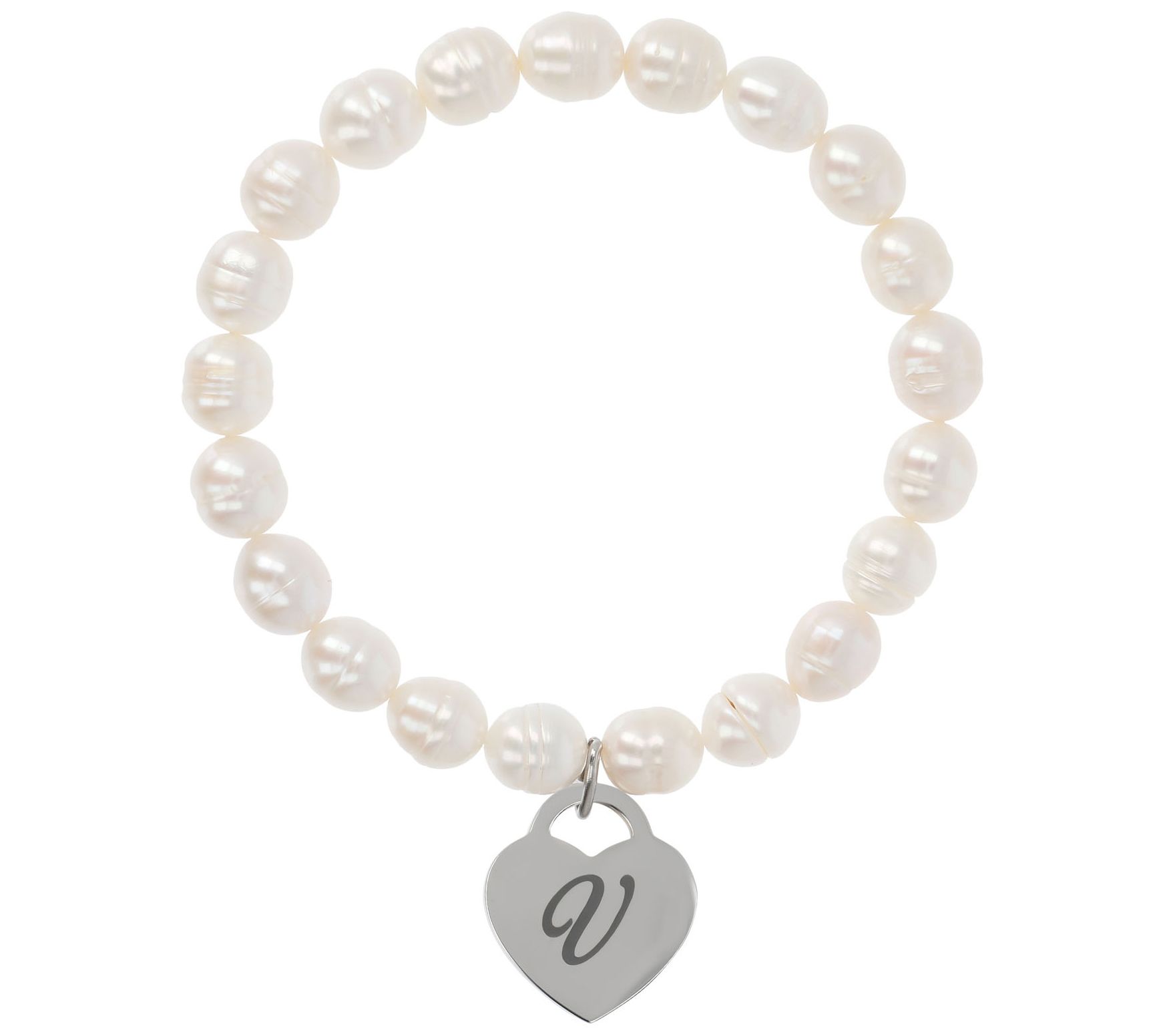 Honora Cultured Pearl White Initial Bracelet