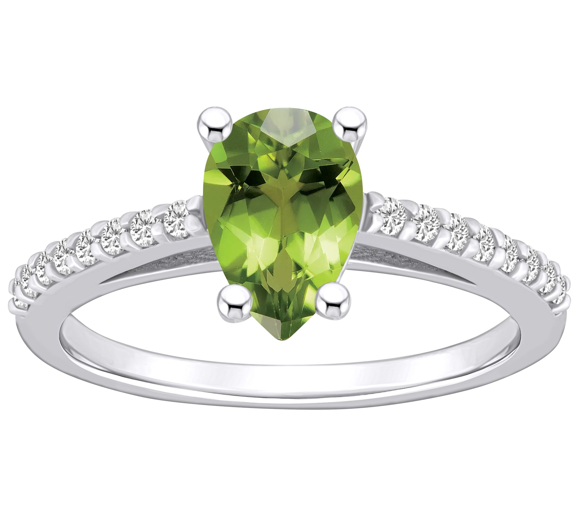 Affinity Gems 1.50 cttw Peridot & Diamond Ring, 14K Gold