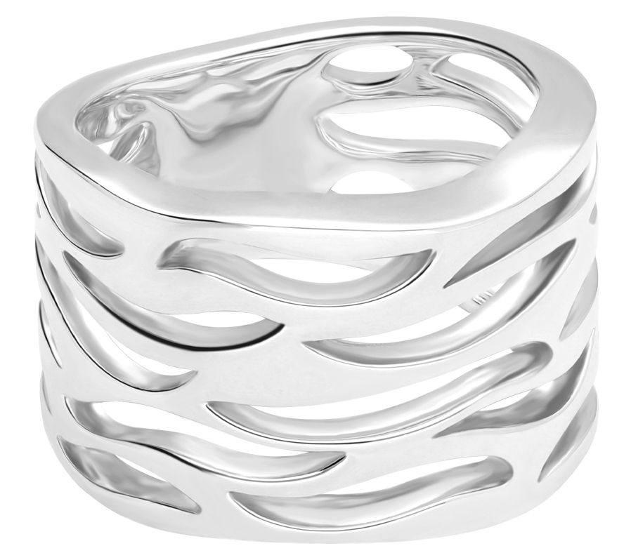 Ariva Sterling Silver Wave Band Ring