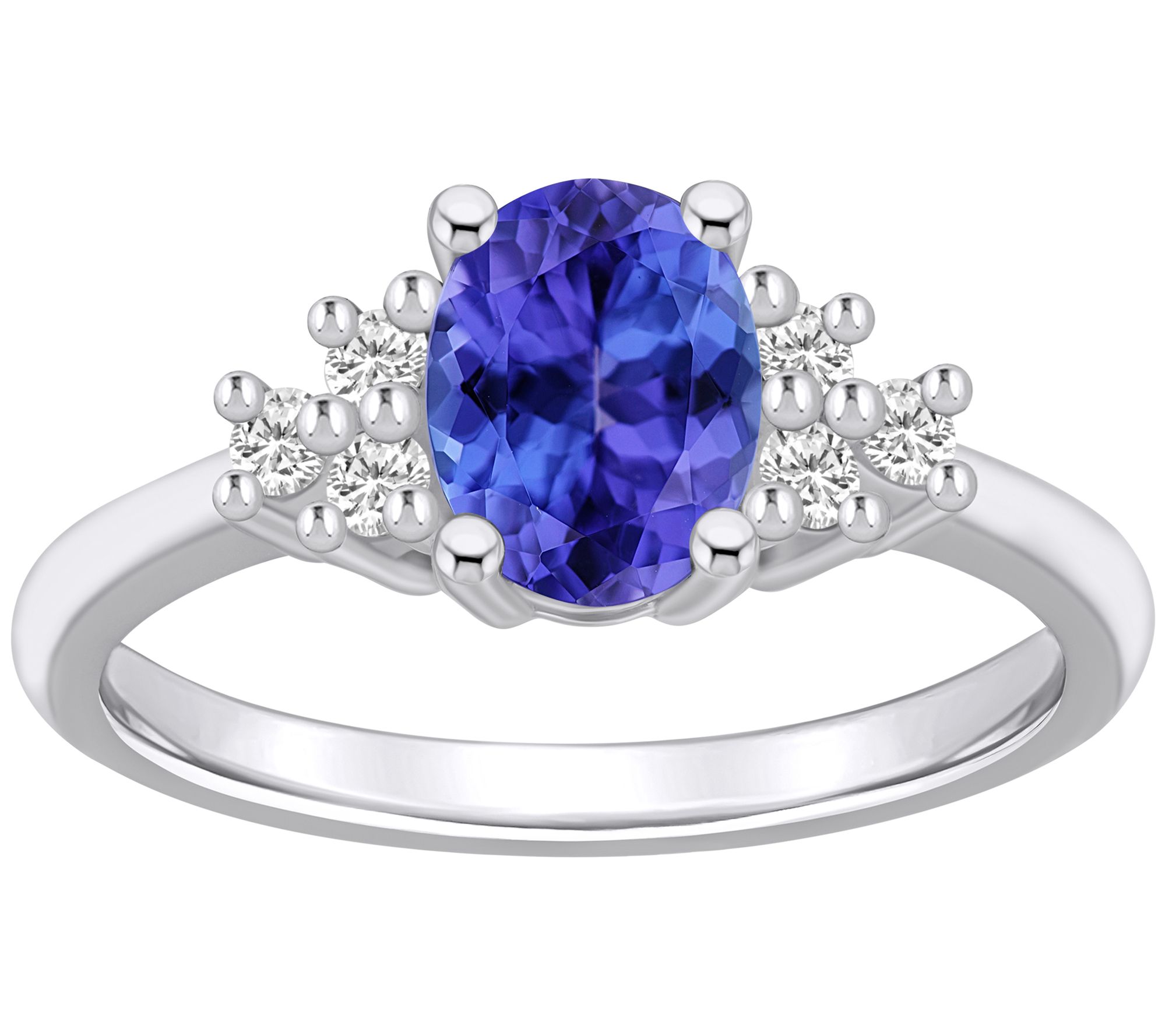 Affinity Gems Oval-Cut Tanzanite & Diamond Ring, 14K Gold