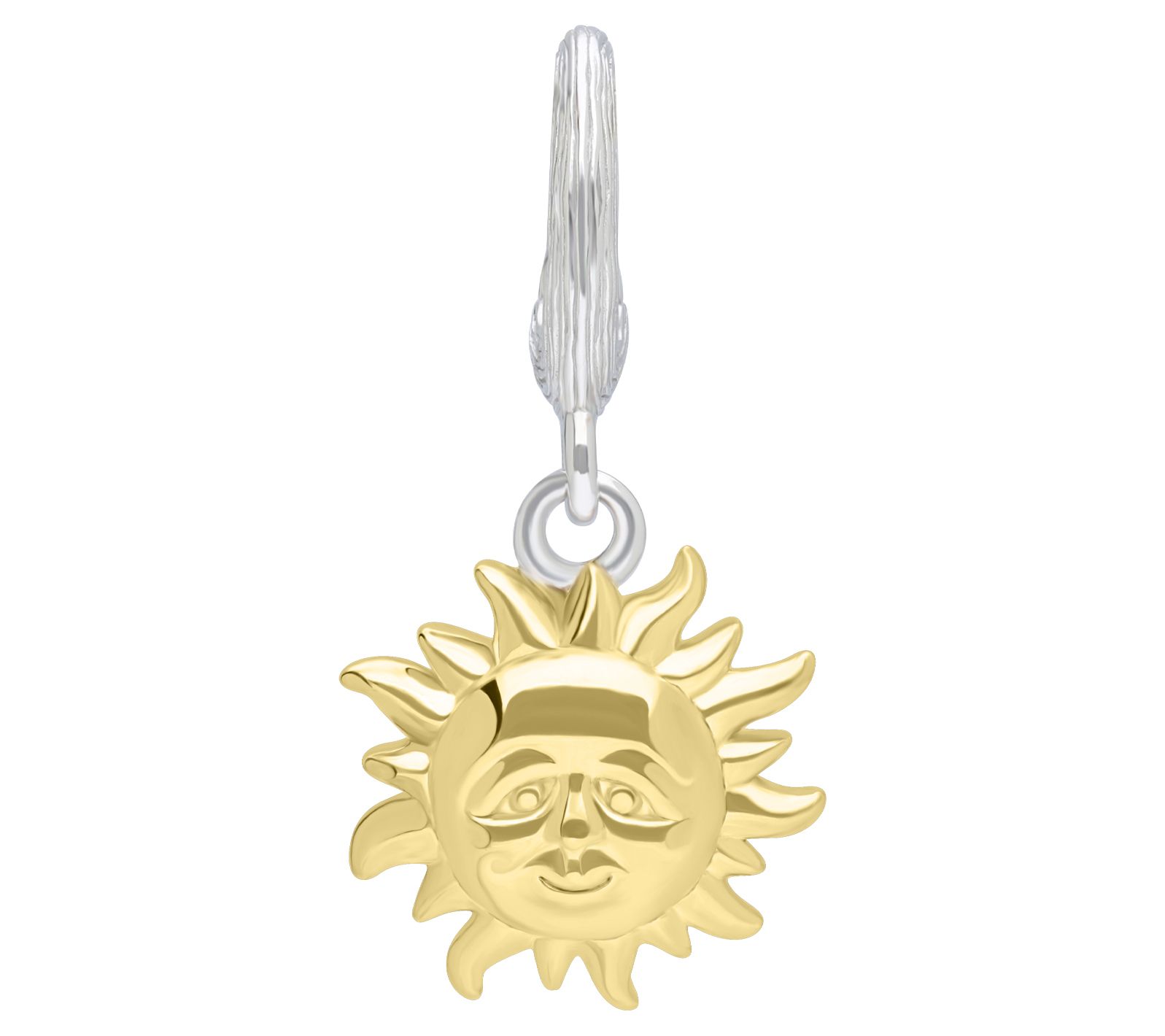 Ariva Sterling Silver & 18K Gold Clad Suns hine Charm