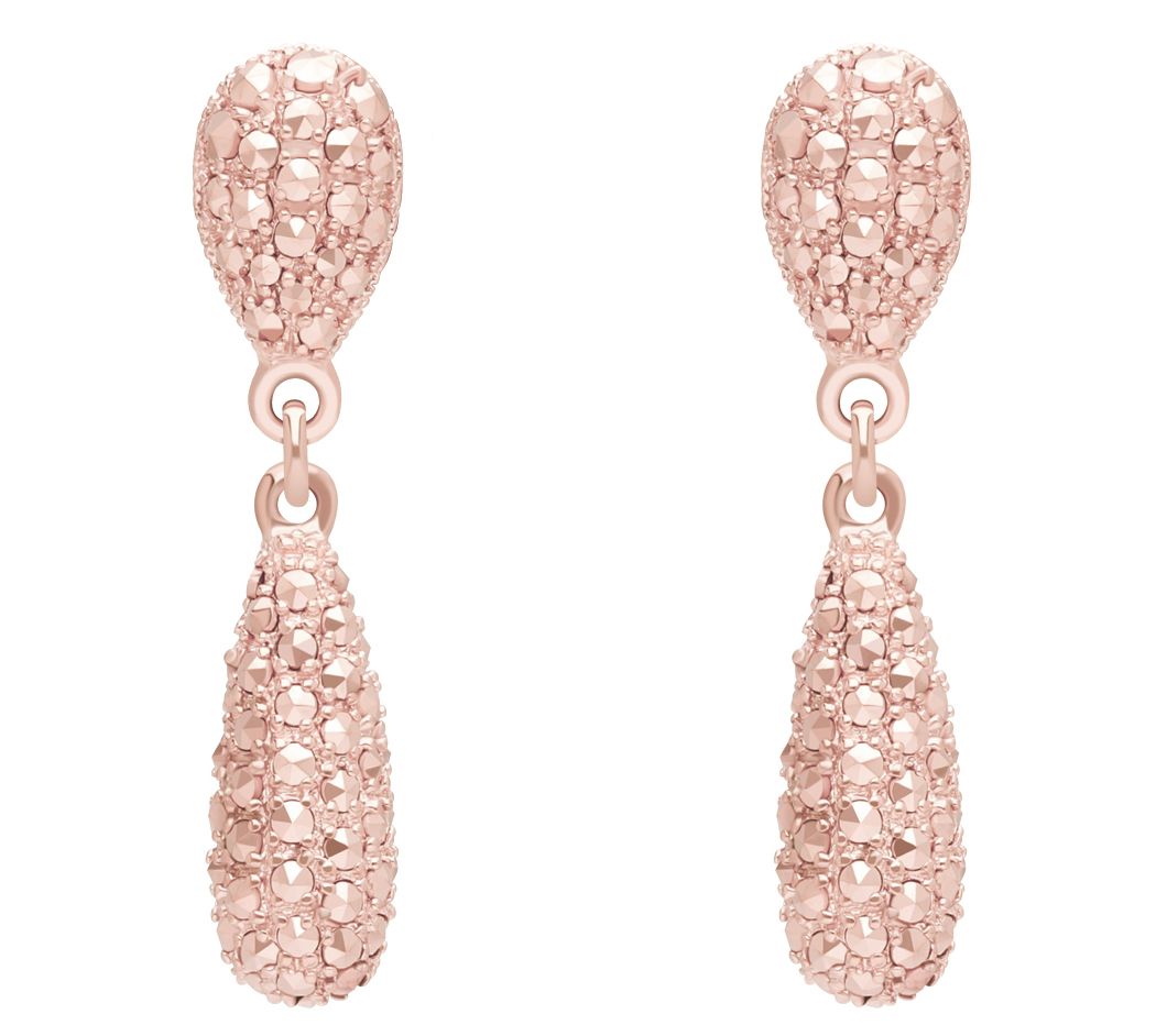 Dallas Prince Designs 14K Plated Chrome Marcasi te Earrings