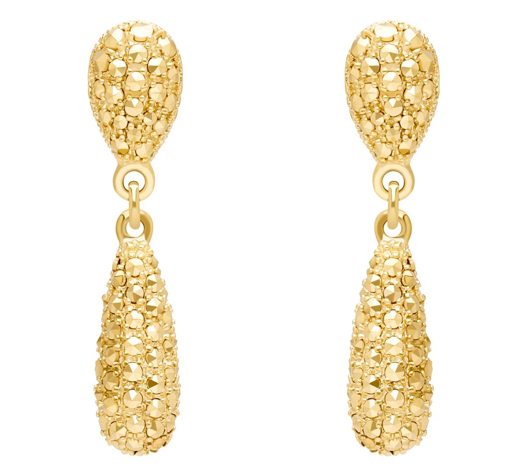 Dallas Prince Designs 14K Plated Chrome Marcasi te Earrings