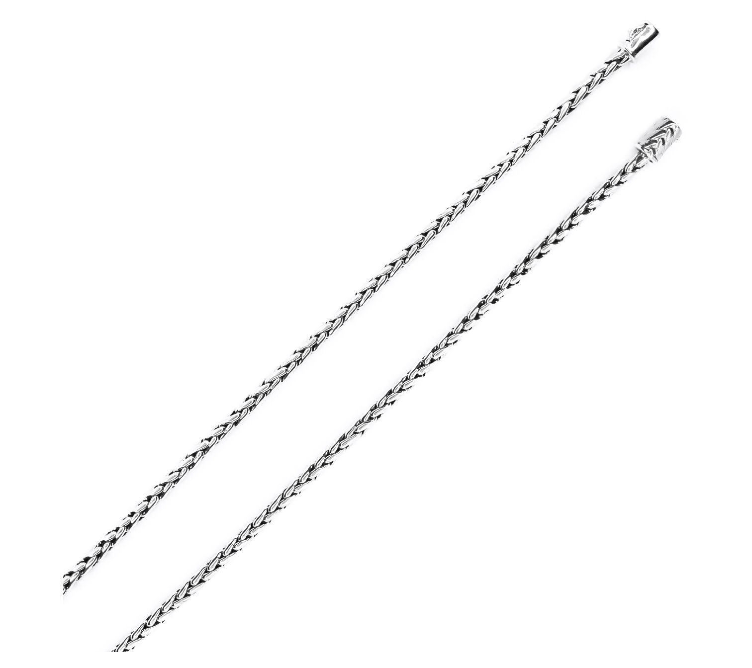 Men's 6mm Sterling Silver Solid Round Snake Chain Necklace, 24 inch by The Black Bow Jewelry Co.