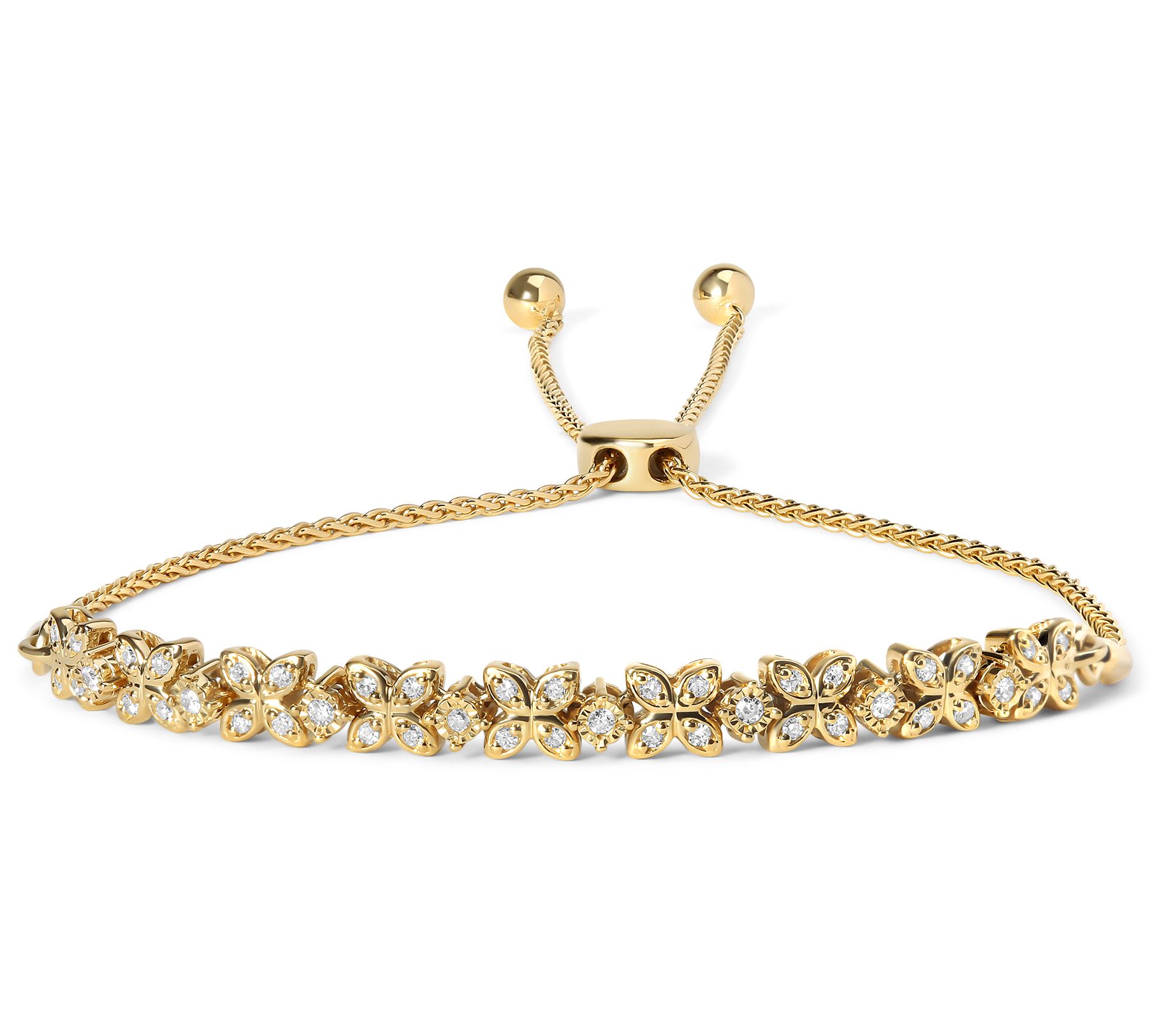 Haus of Brilliance 0.25 cttw Diamond Bracelet,8K Gold Plated