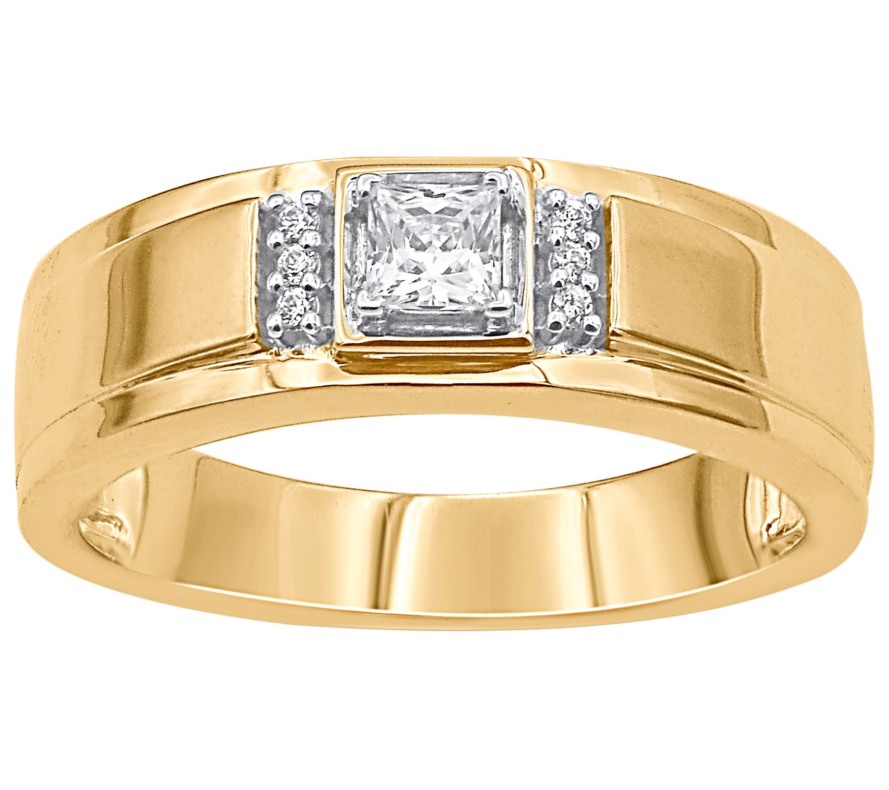 Affinity Diamonds Men's 0.30 cttw Band Ring, 14K Gold