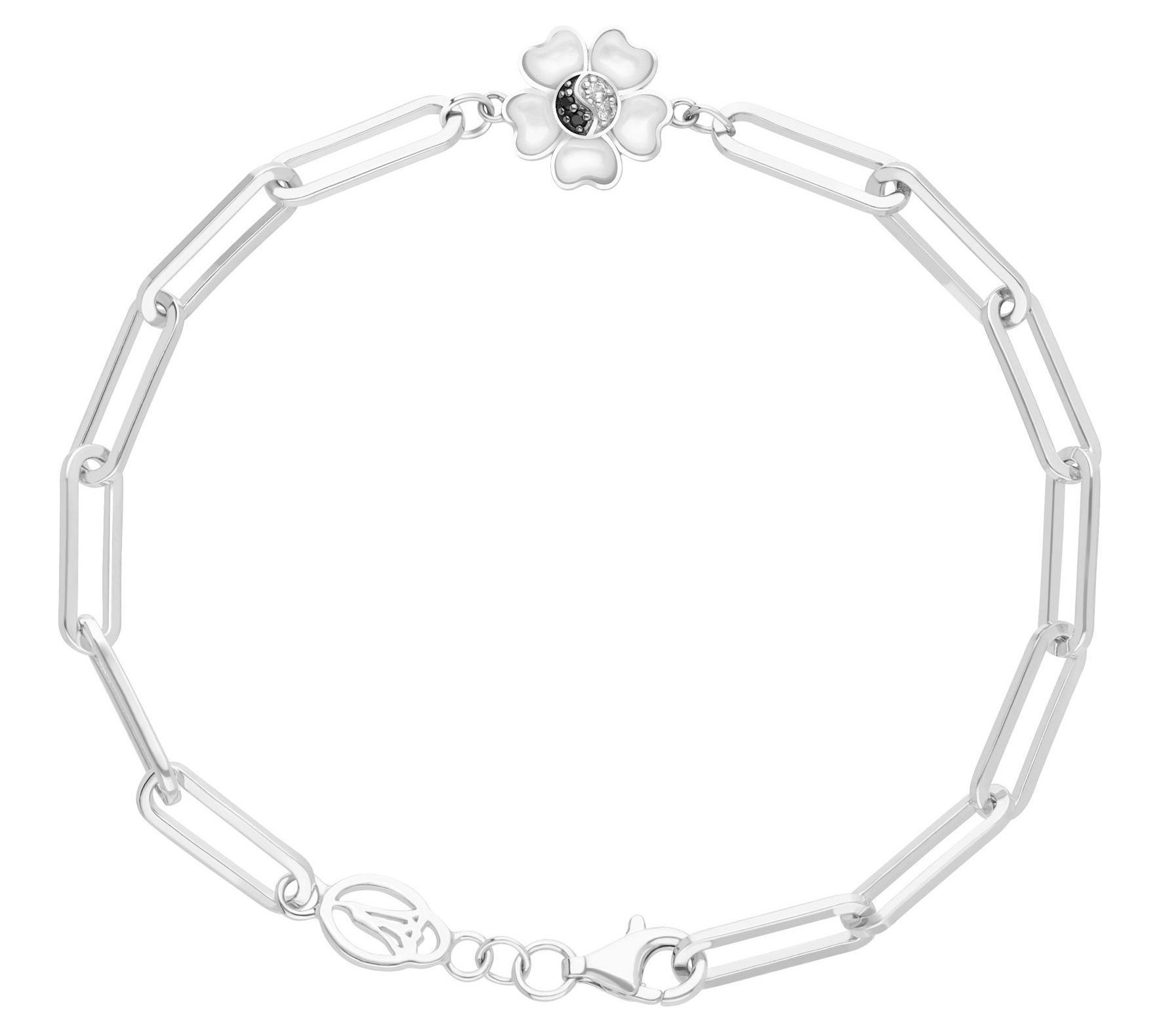 Goddaughters Sterling Silver Multi-gemstone Yinyang Bracelet - Qvc.com