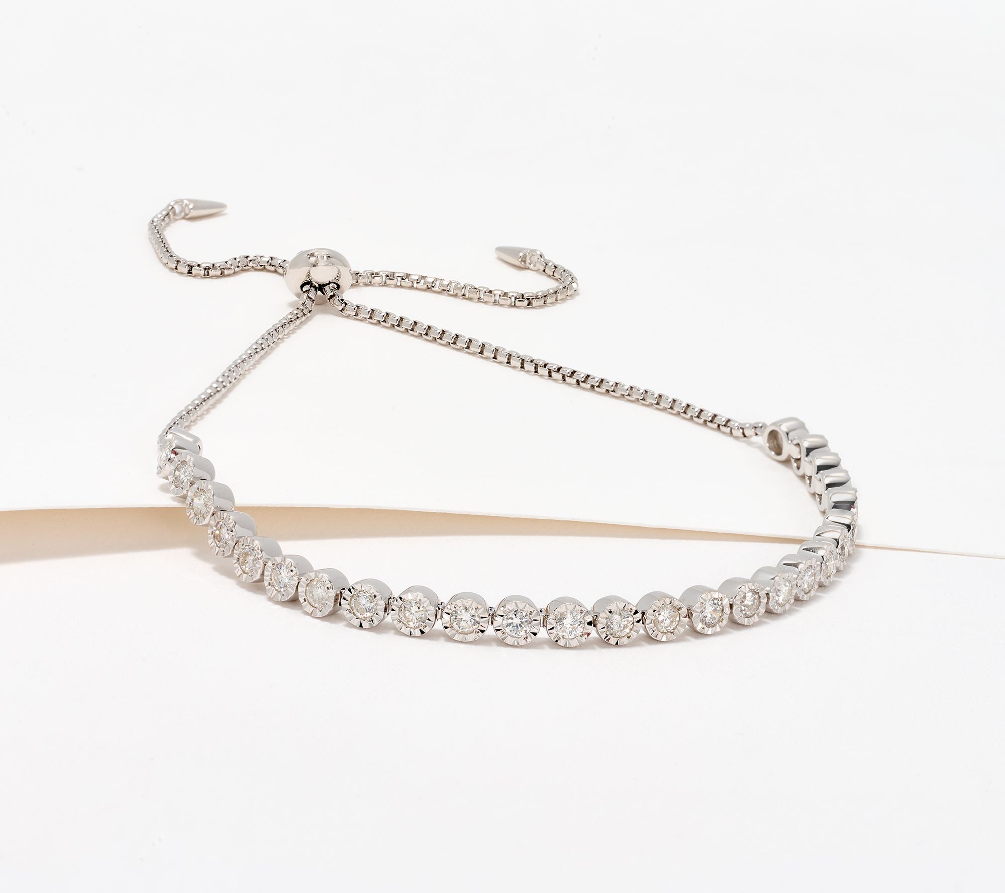 Affinity Diamonds Single Cut Bolo Bracelet 1.00 cttw
