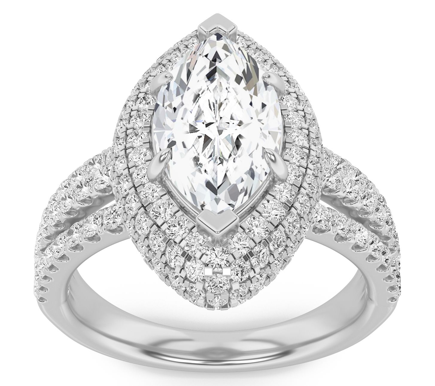 Fire Light 3.00 cttw Lab Grown Diamond MarquiseRing, 14K Gold