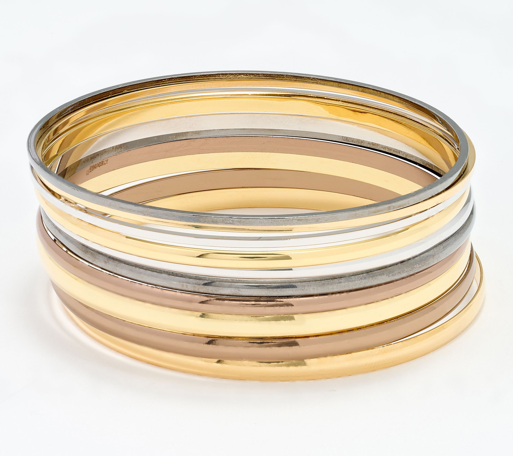 David Markstein Premiere Bronze Set of 10 Luxe Slip On Bangles