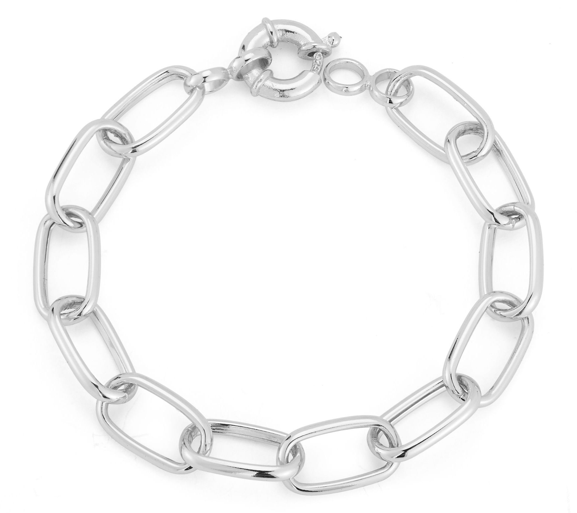 Sterlina Silver Bold Paperclip Link Bracelet, Sterling