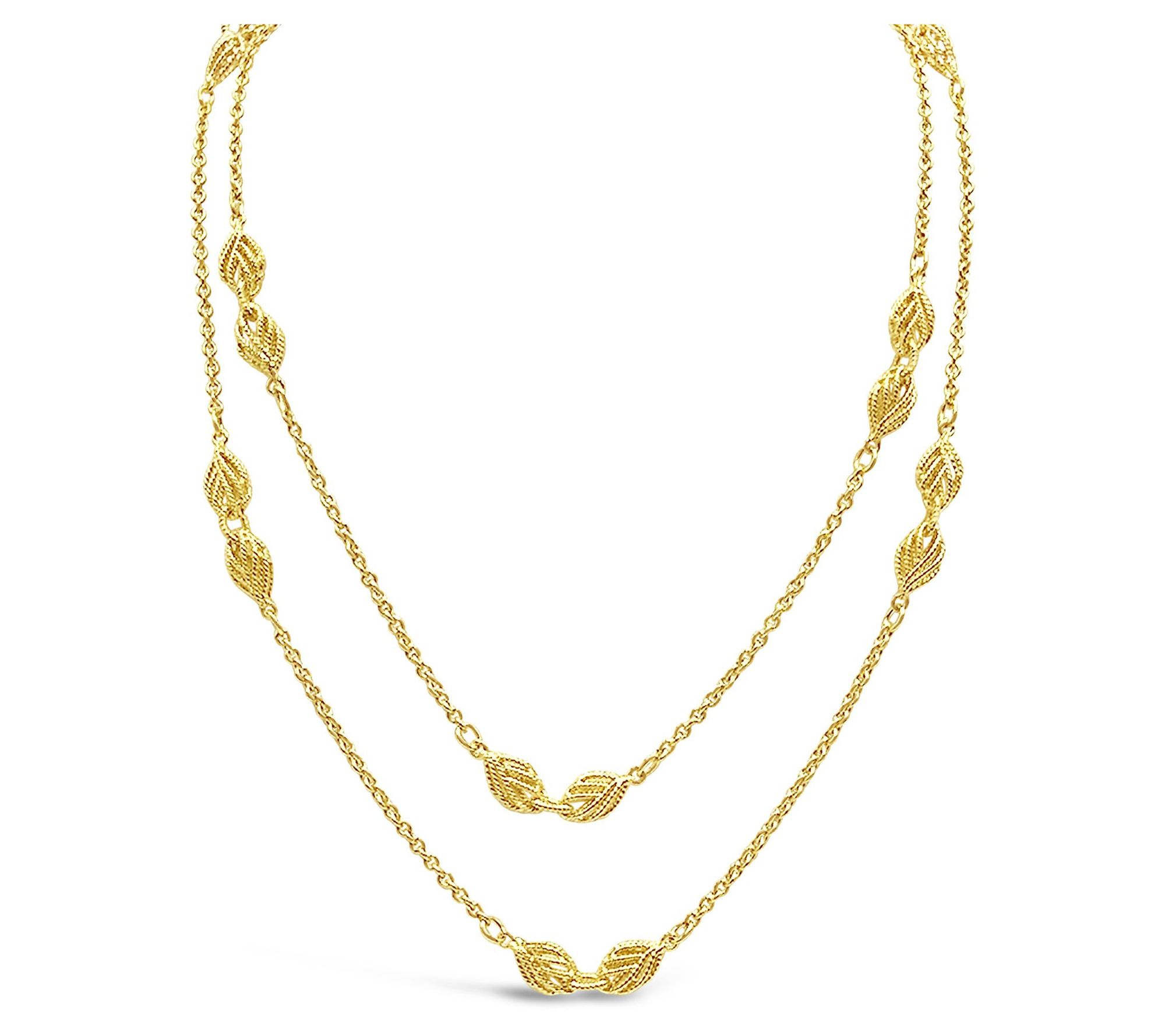 Tiffany Kay Studio 14K Gold Clad 36" Eyelit Station Necklace