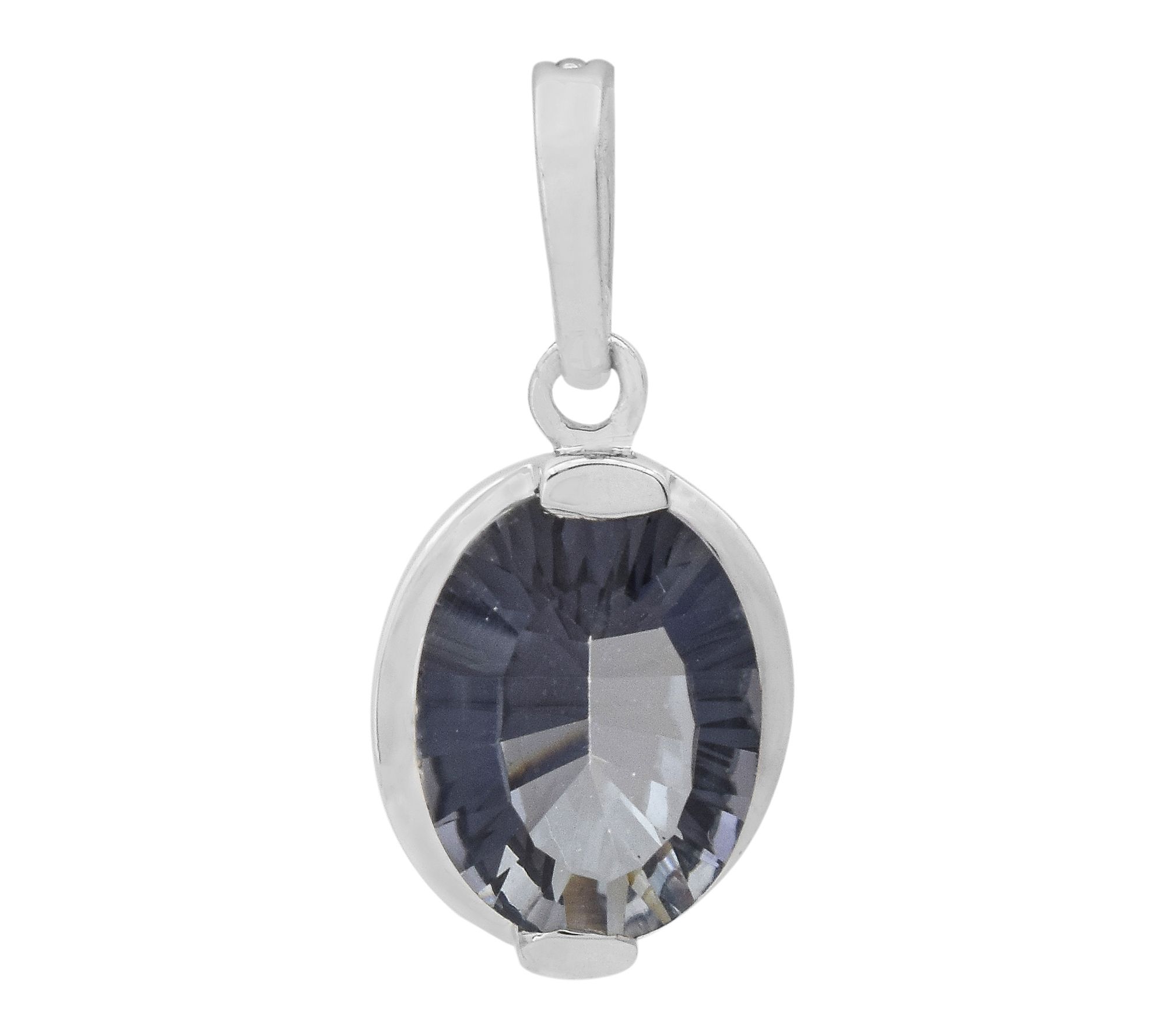 Affinity Gems Purple Coated Quartz Solitaire Pendant, Sterling