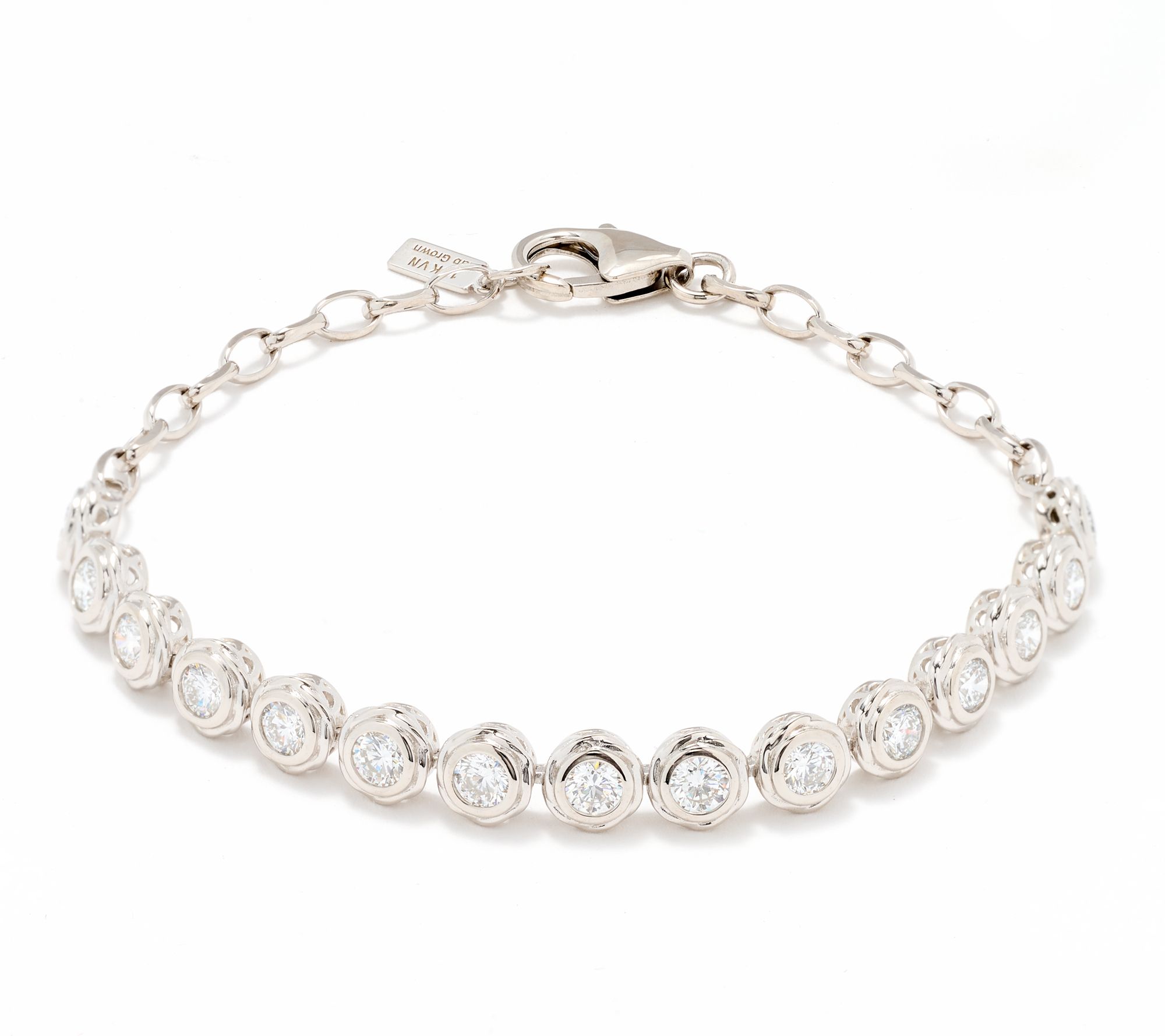 XO TACORI Lab Grown Diamond 2.25 cttw Round Bracelet, 14K
